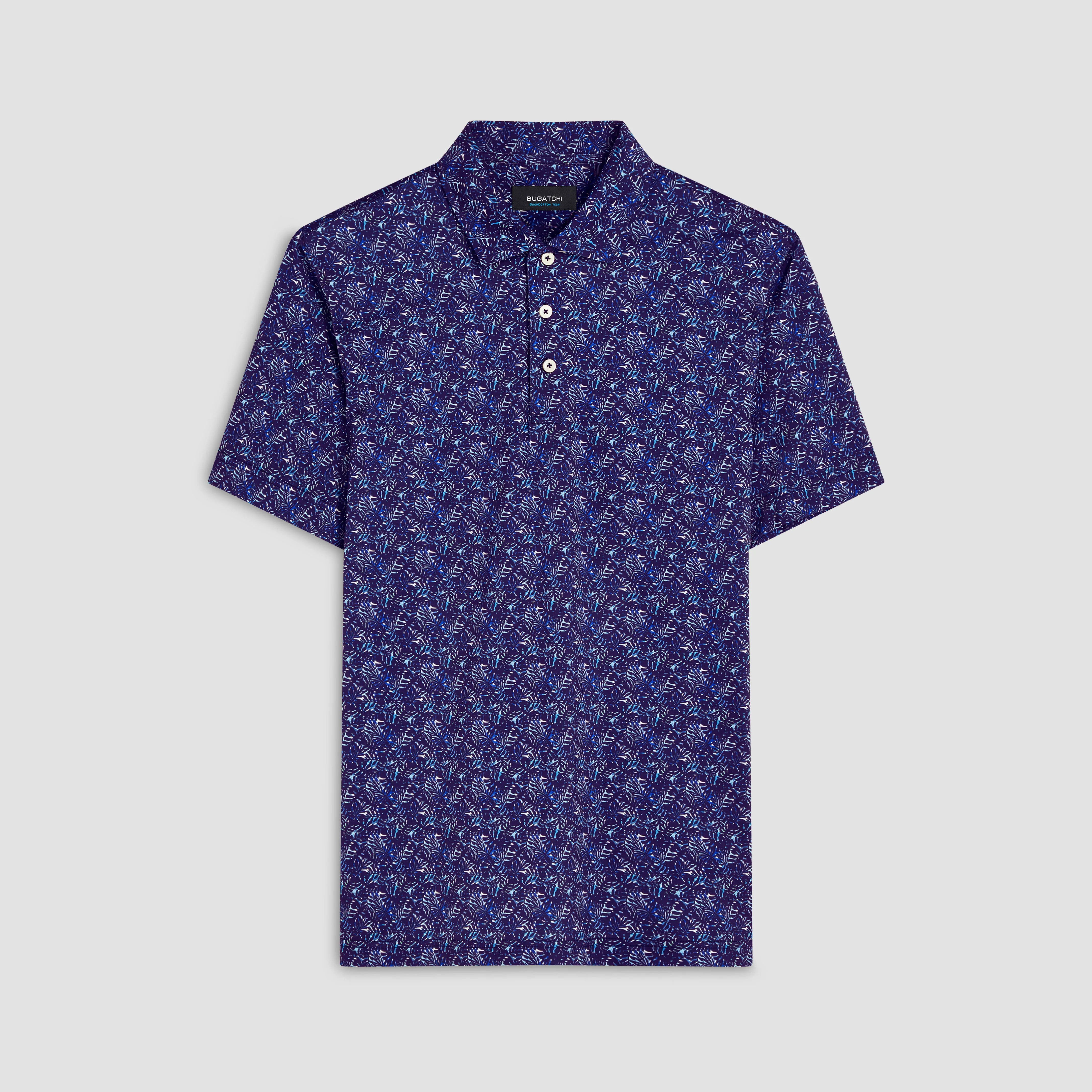 Victor Leaf Print OoohCotton Polo sold by Bugatchi
