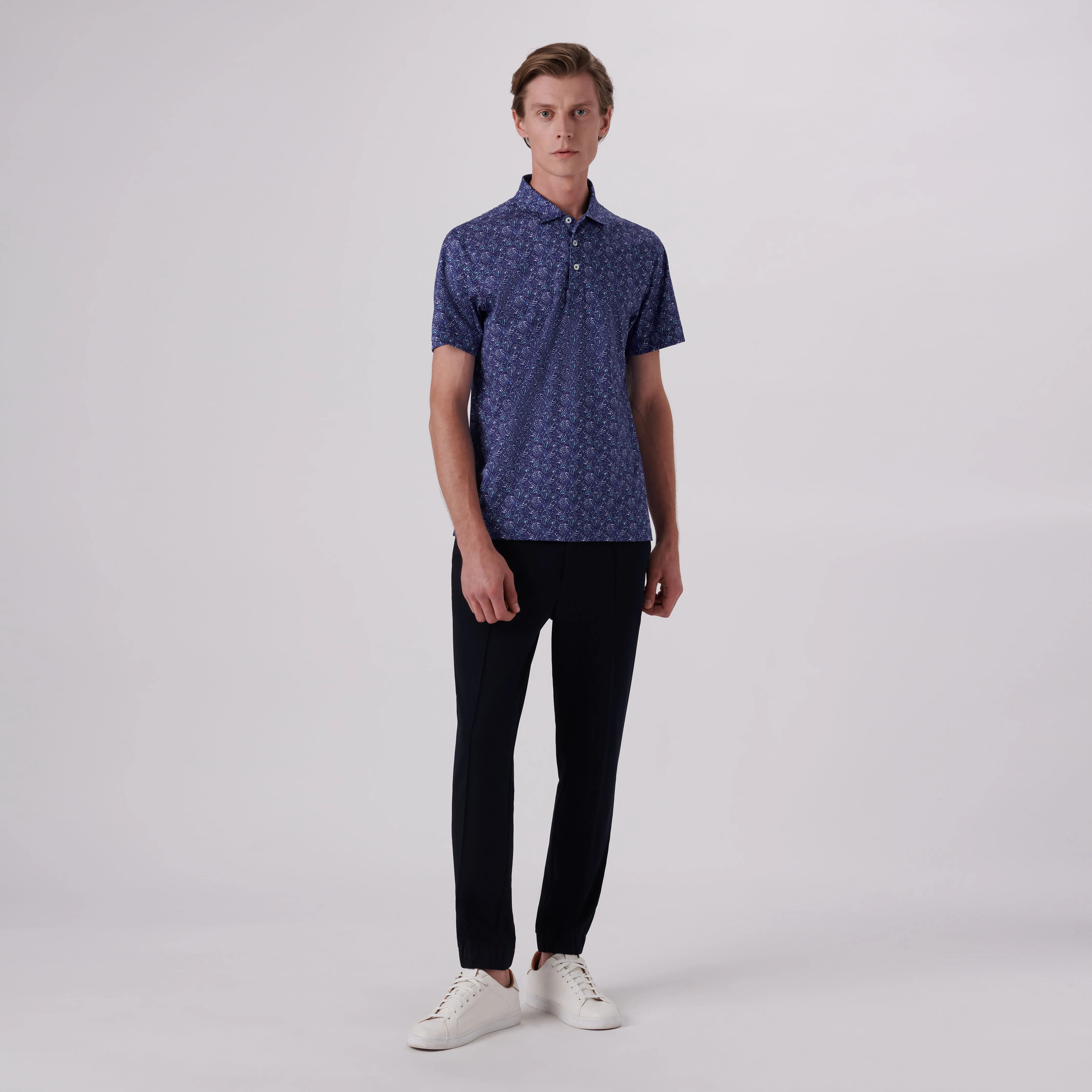 Victor Leaf Print OoohCotton Polo sold by Bugatchi product image thumbnail 5
