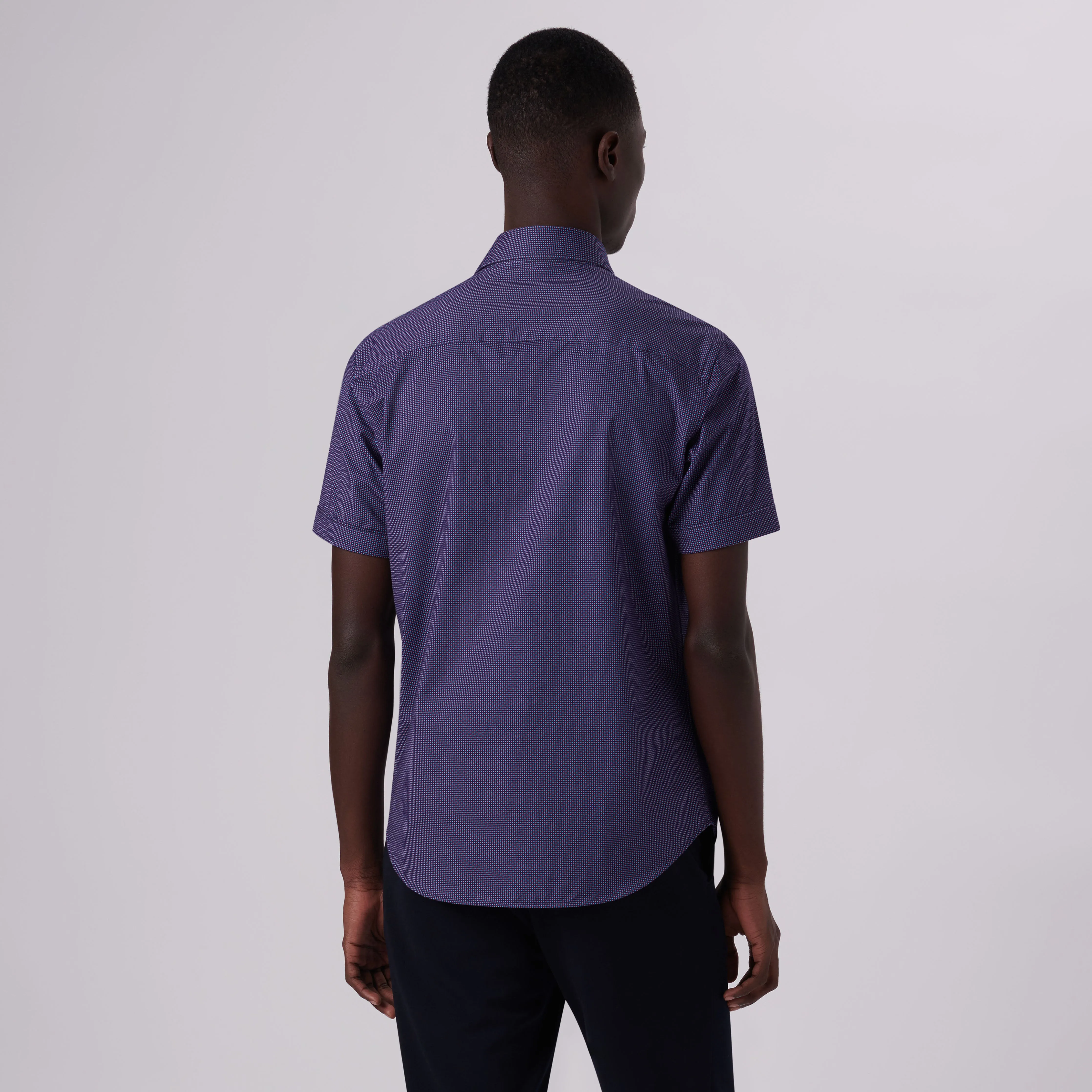 Miles Confetti Print OoohCotton Short Sleeve Shirt sold by Bugatchi product image thumbnail 4