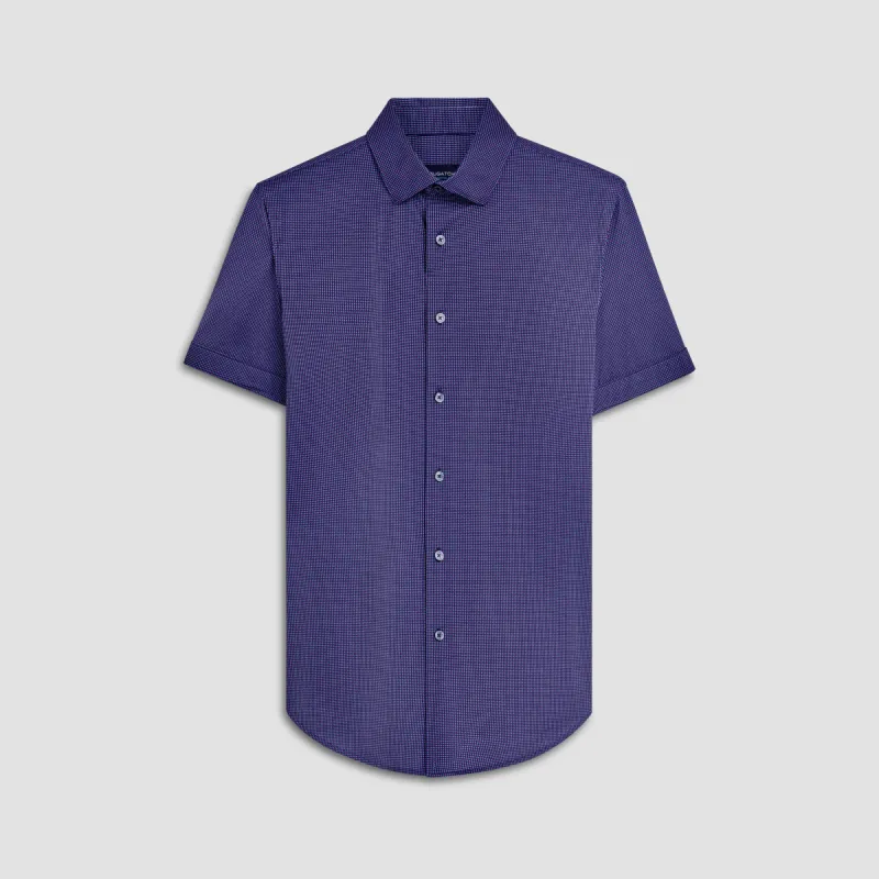 Miles Confetti Print OoohCotton Short Sleeve Shirt sold by Bugatchi