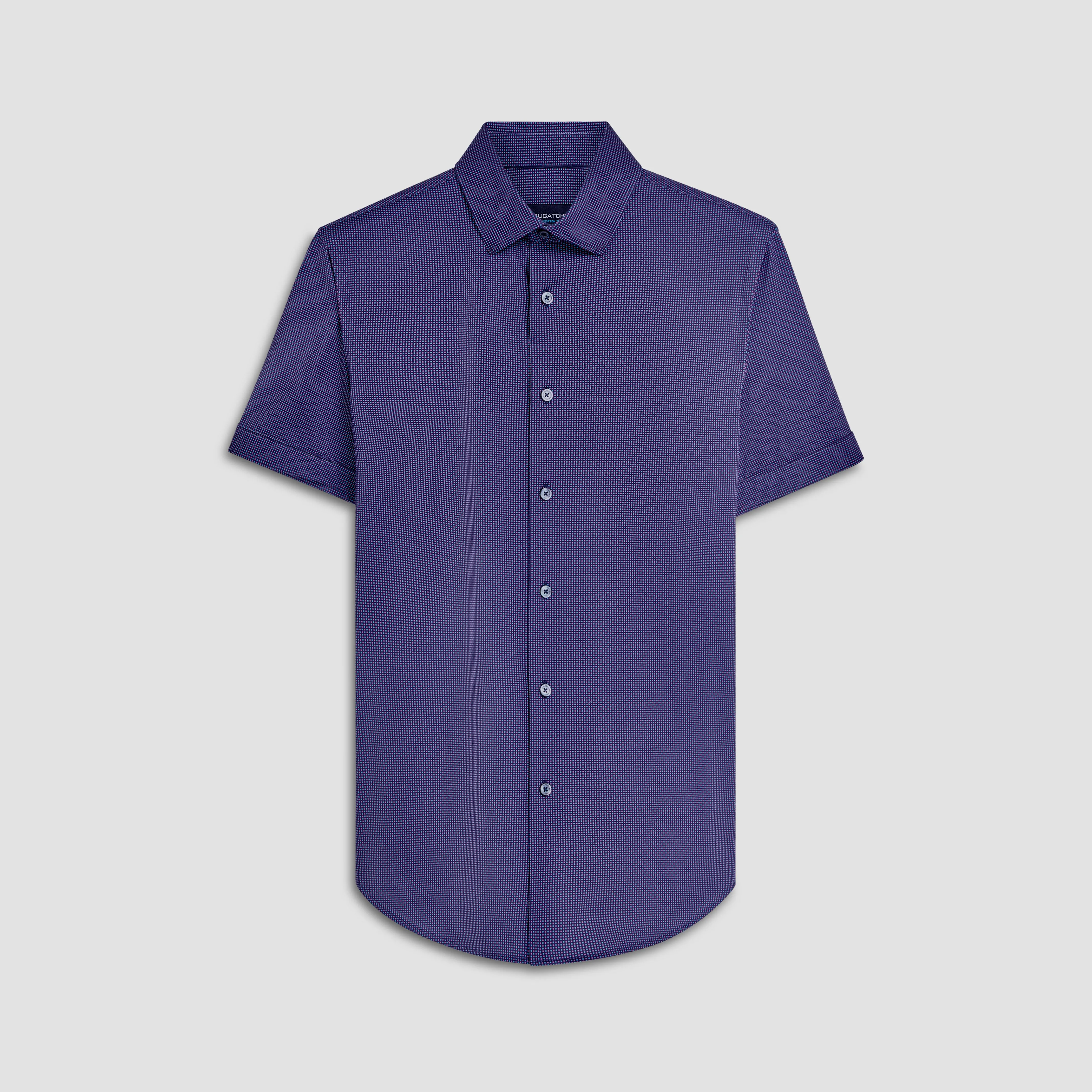 Miles Confetti Print OoohCotton Short Sleeve Shirt sold by Bugatchi