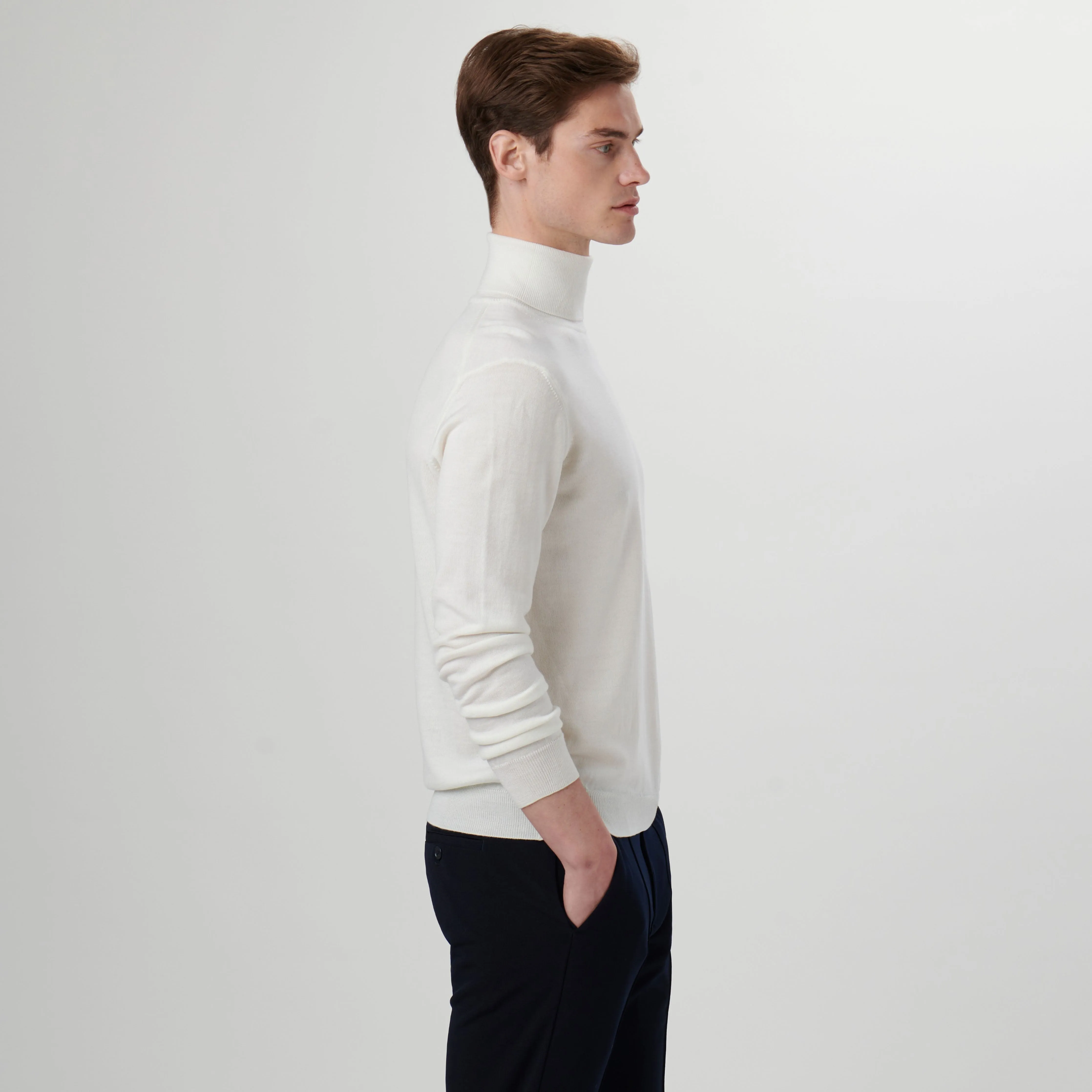 Super Merino Solid Turtleneck Sweater sold by Bugatchi product image thumbnail 3