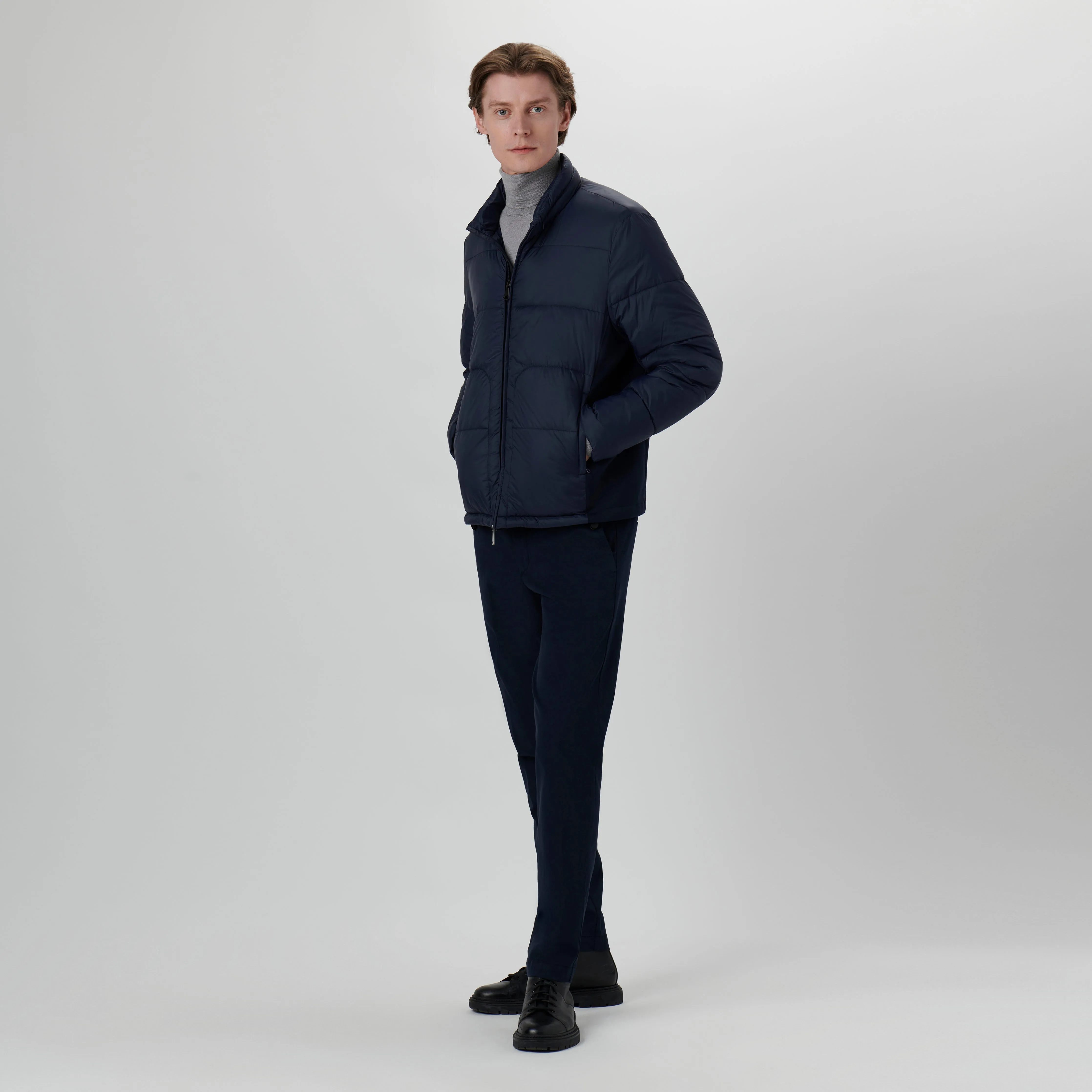 Quilted Bomber Jacket with Stow-Away Hood sold by Bugatchi product image thumbnail 5