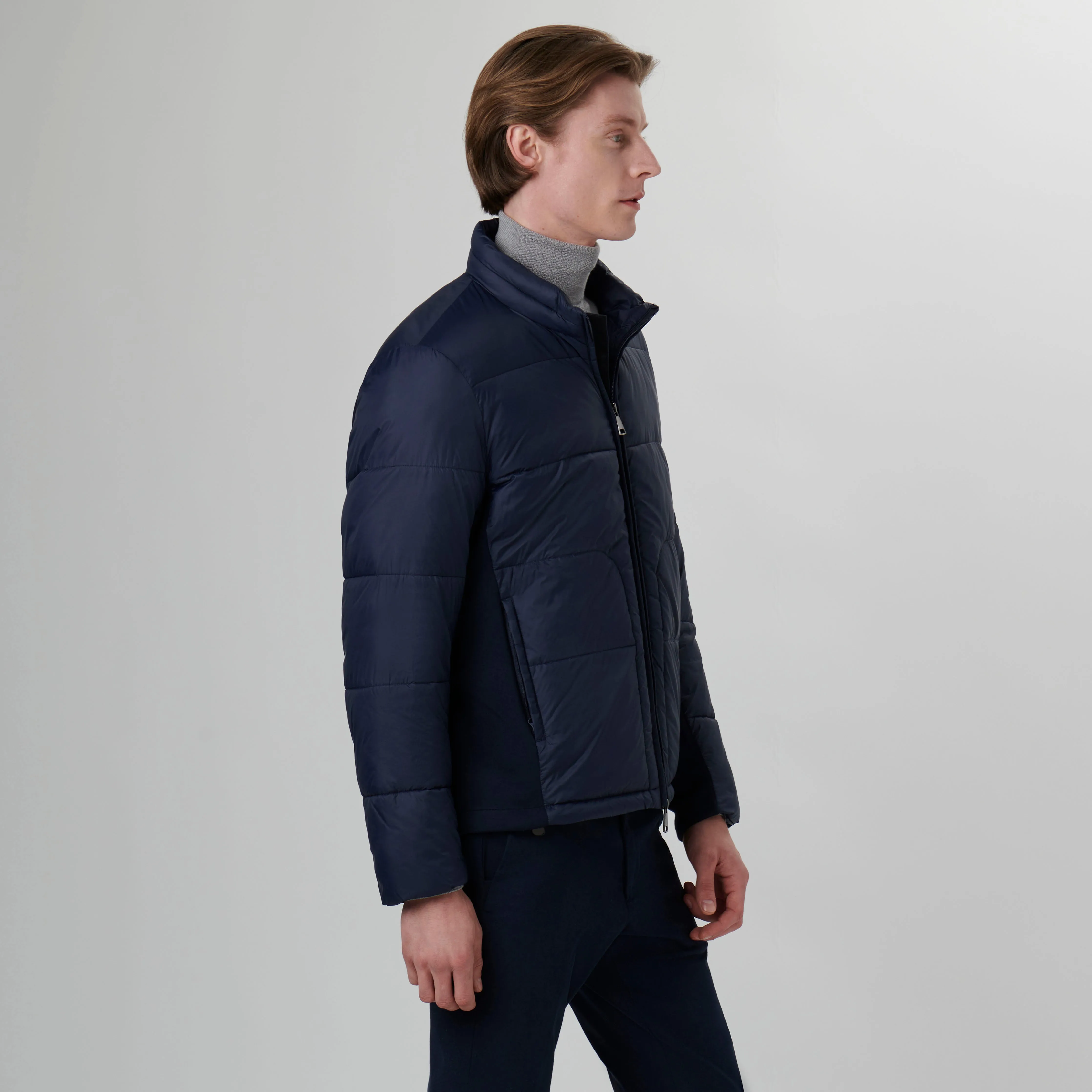 Quilted Bomber Jacket with Stow-Away Hood sold by Bugatchi product image thumbnail 3