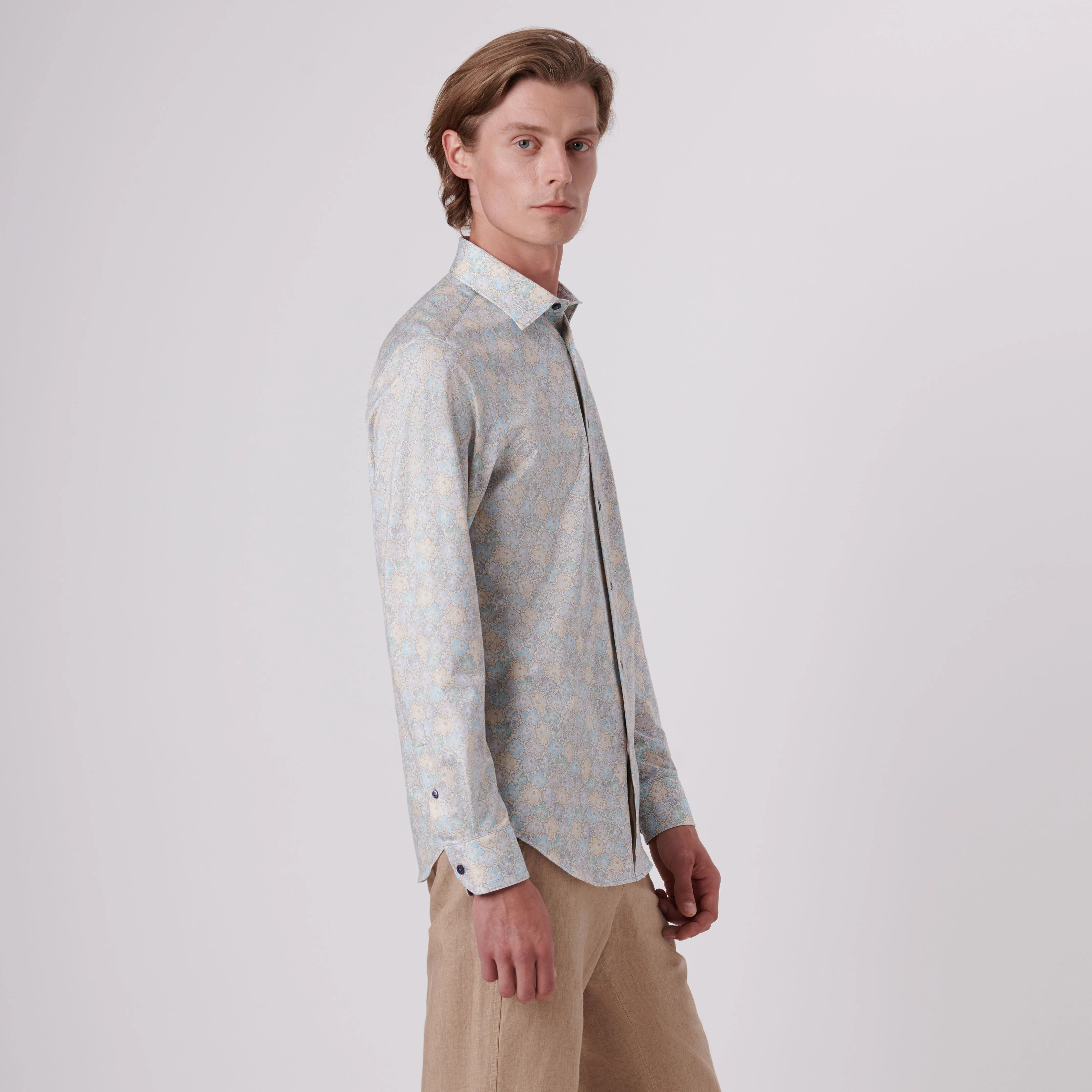 James Floral Print OoohCotton Shirt sold by Bugatchi product image thumbnail 3