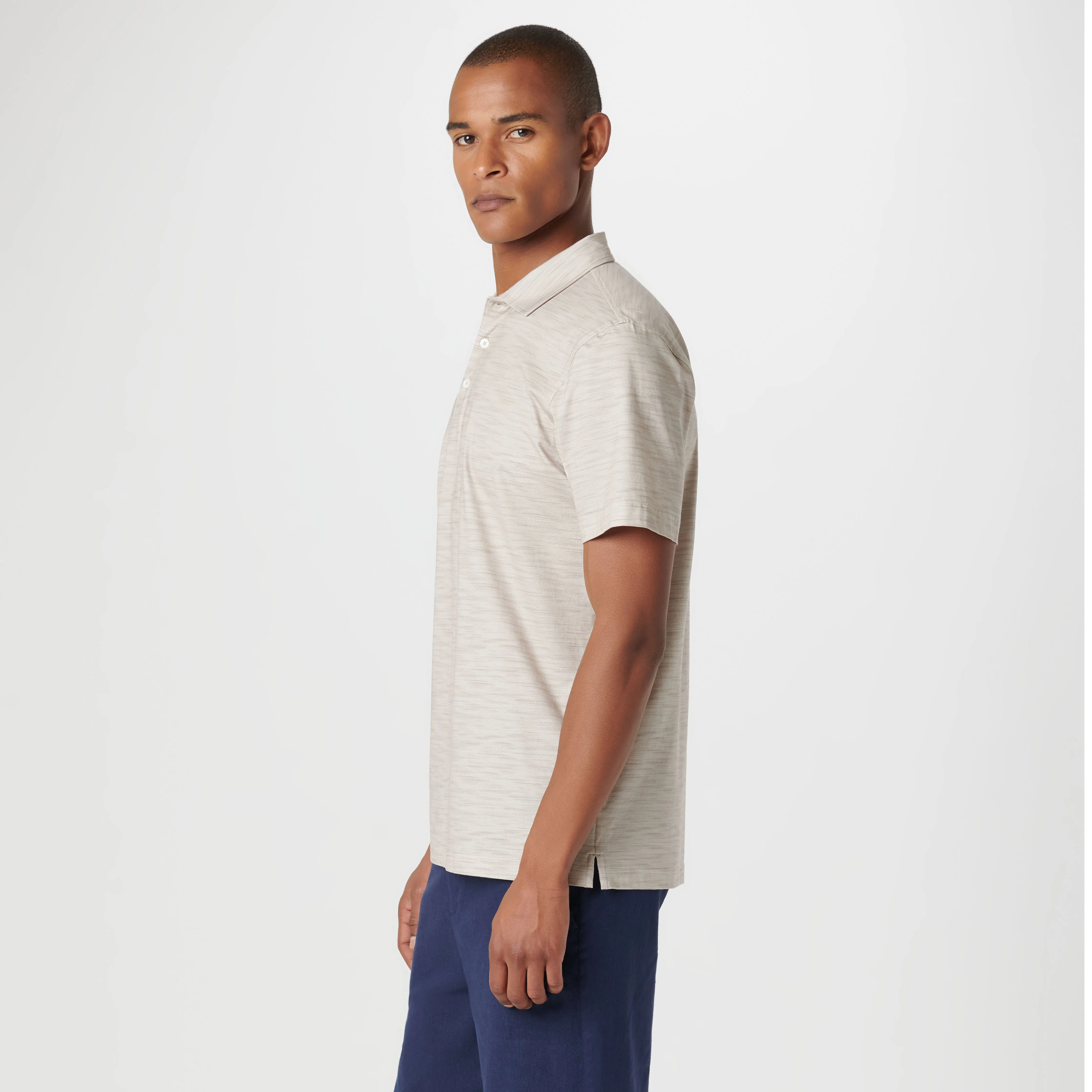 Victor Stitch Print OoohCotton Polo sold by Bugatchi product image thumbnail 3