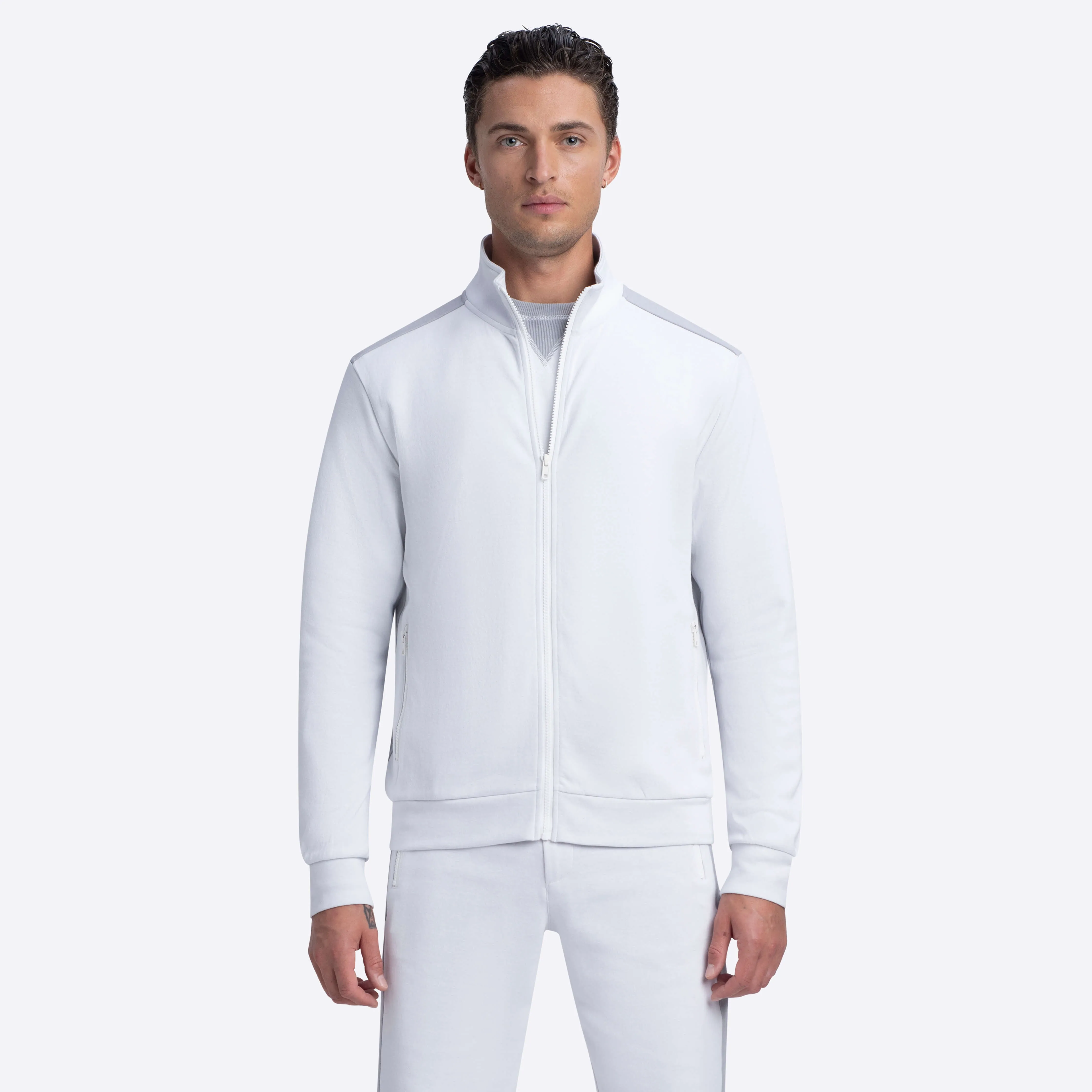 Full Zip Mock Neck Sweatshirt sold by Bugatchi product image thumbnail 2