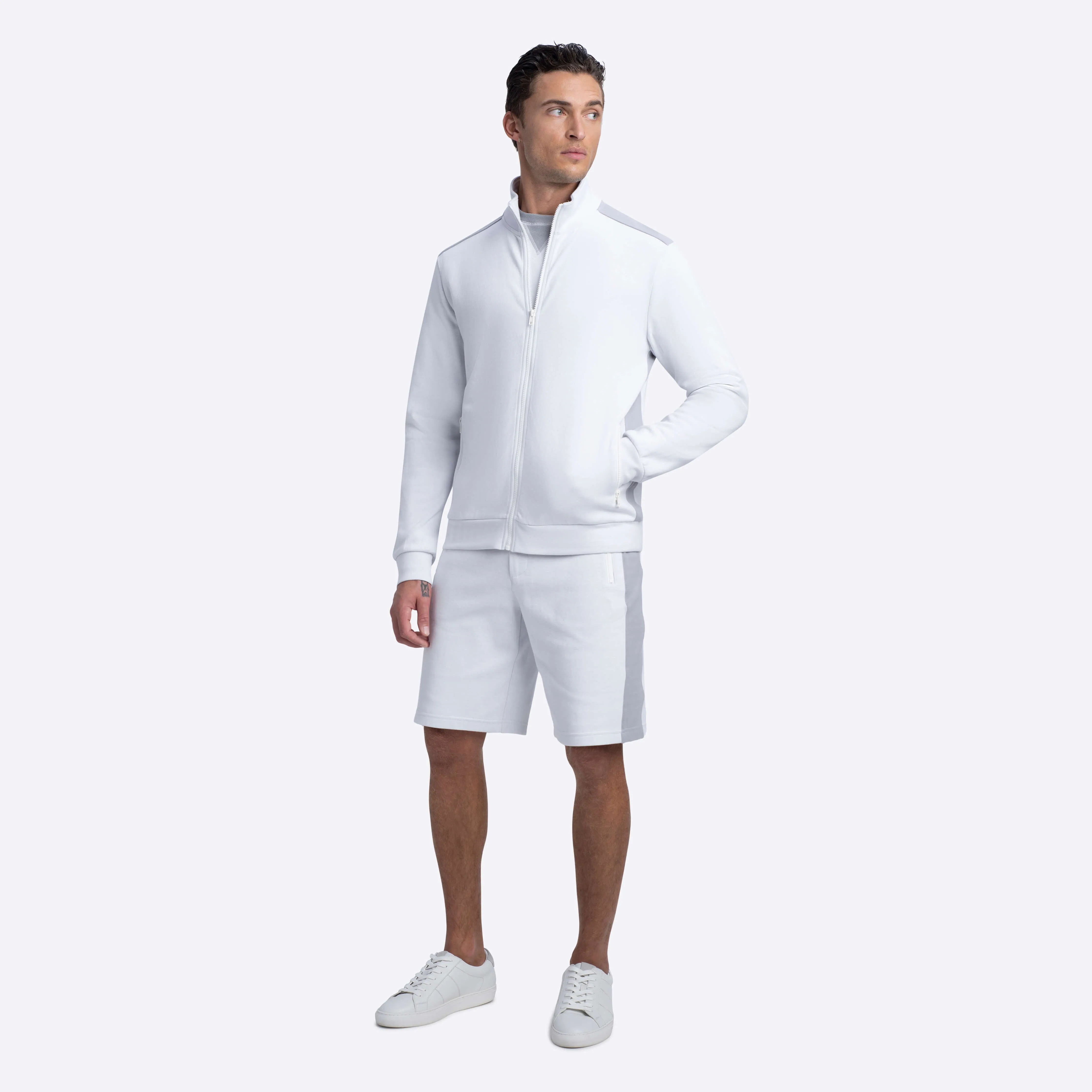 Full Zip Mock Neck Sweatshirt sold by Bugatchi product image thumbnail 5