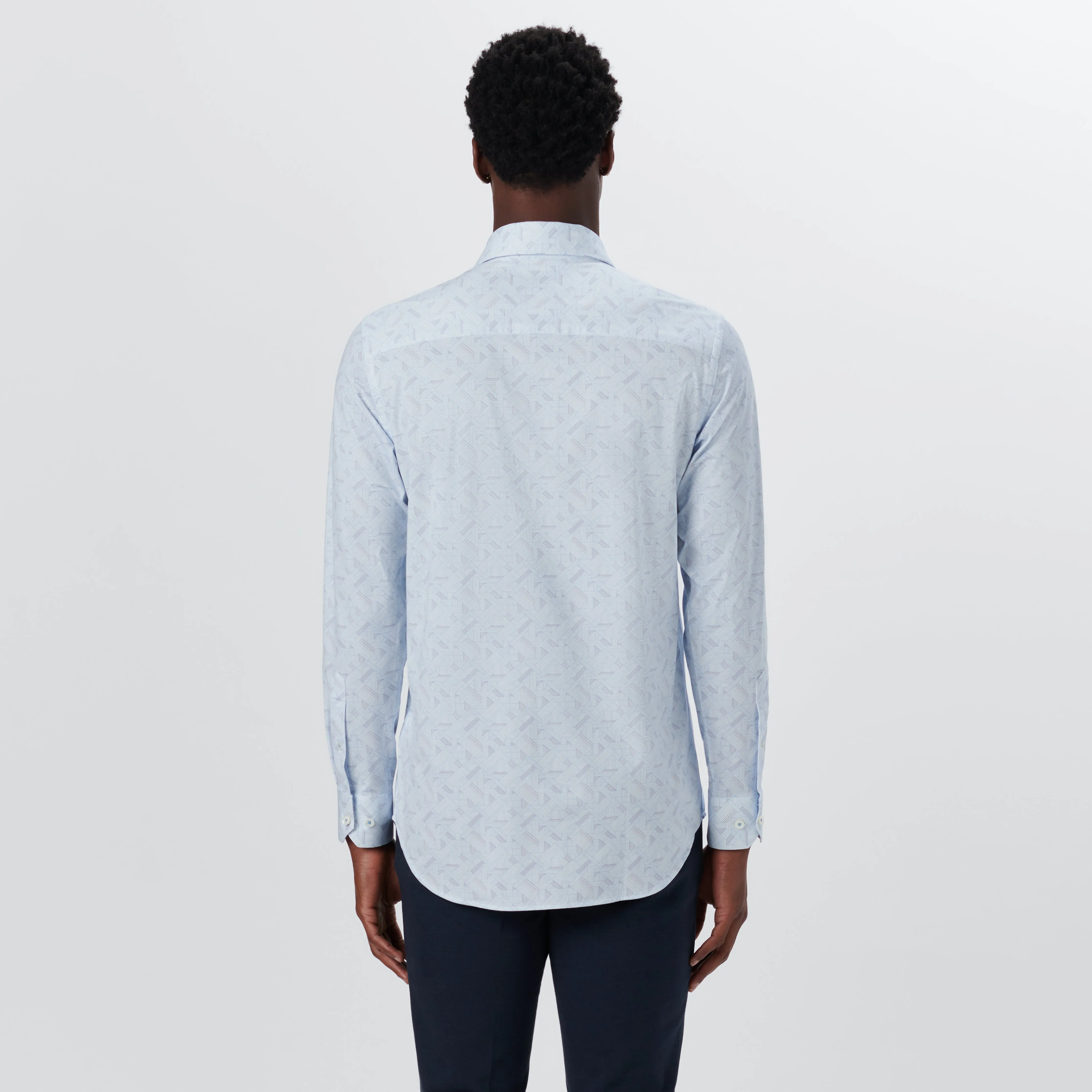 JAMES Basketweave Check OoohCotton Shirt sold by Bugatchi product image thumbnail 4