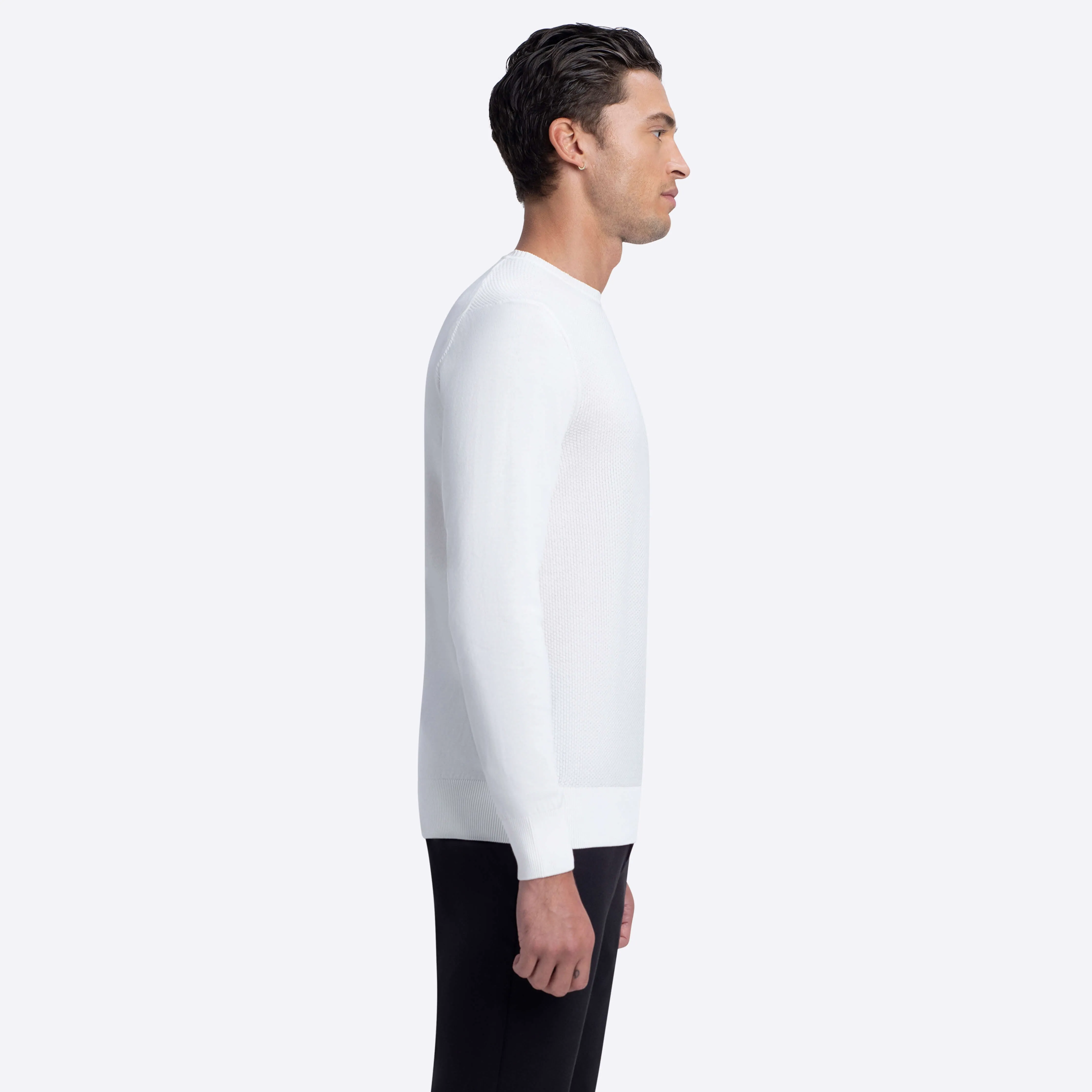 Bird's Eye Crew Neck Sweater sold by Bugatchi product image thumbnail 3