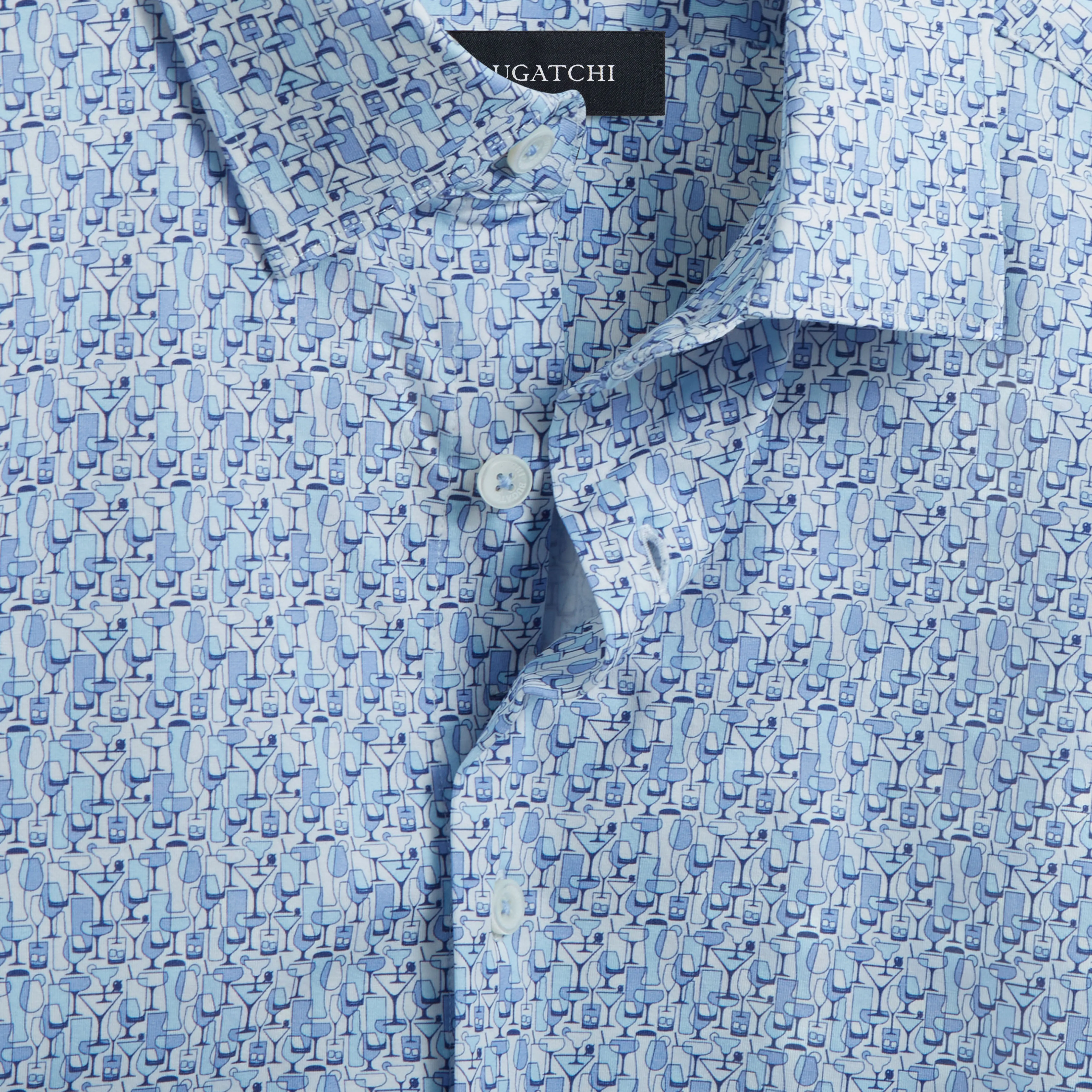Miles Cocktail OoohCotton Short Sleeve Shirt sold by Bugatchi product image thumbnail 2