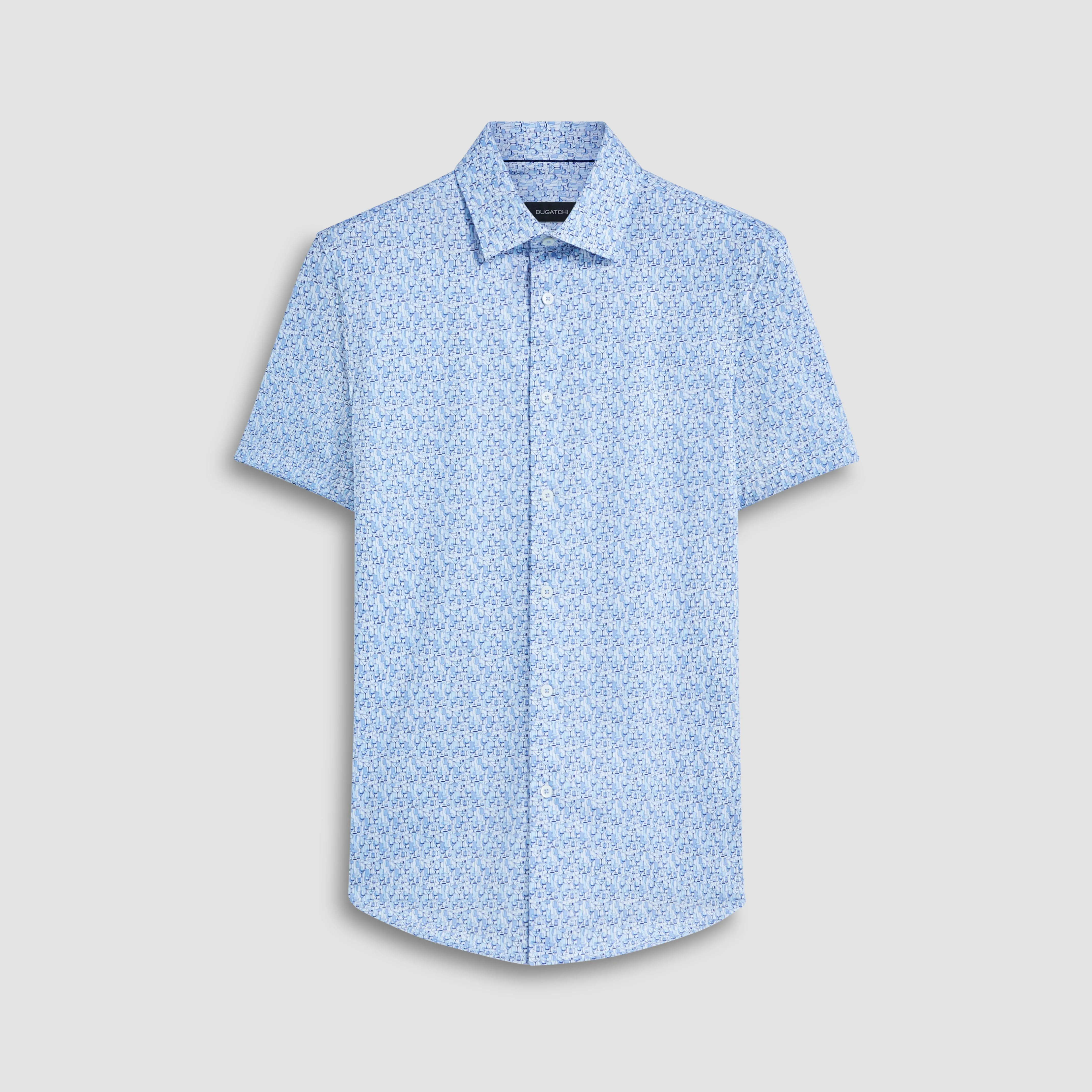 Miles Cocktail OoohCotton Short Sleeve Shirt sold by Bugatchi