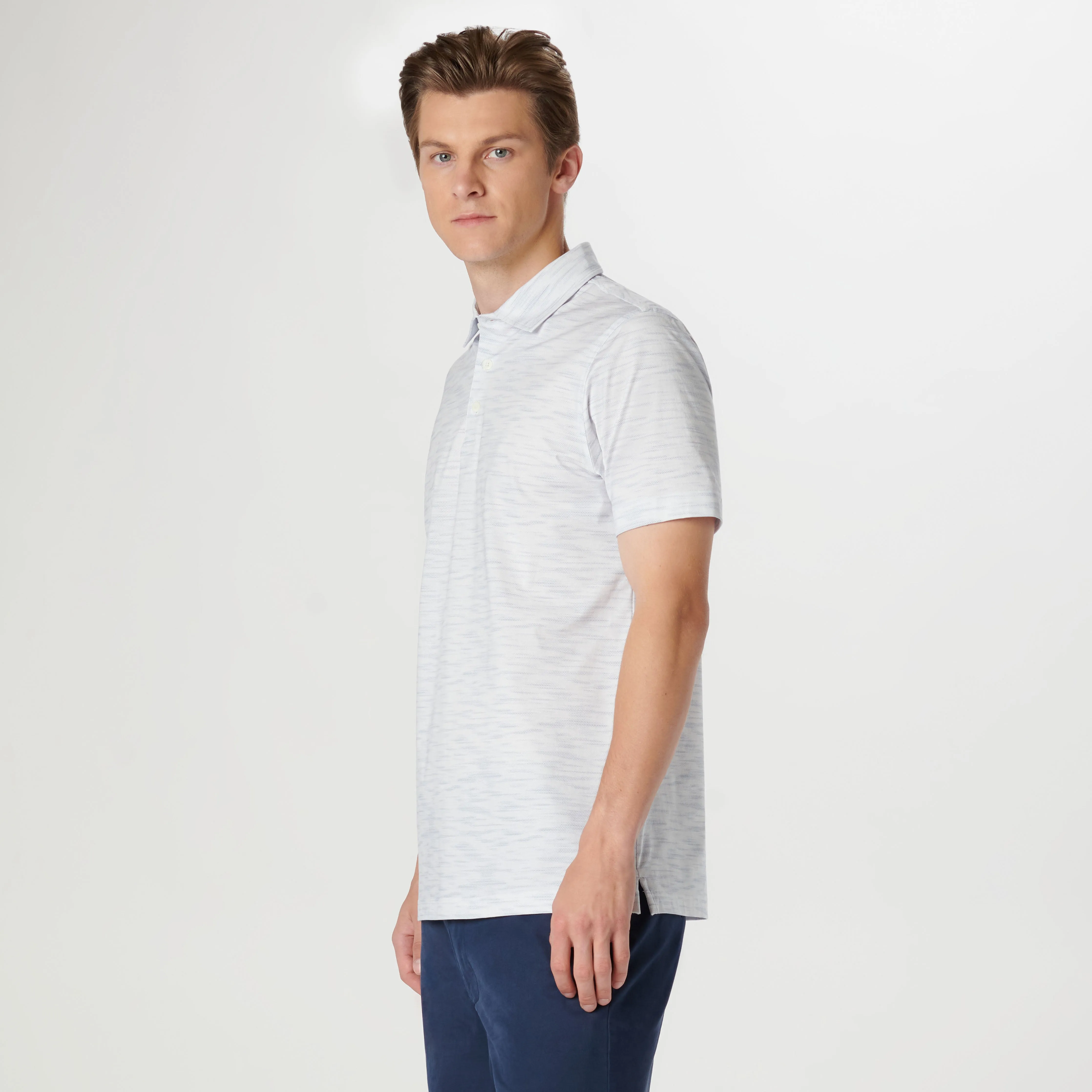 Victor Stitch Print OoohCotton Polo sold by Bugatchi product image thumbnail 3