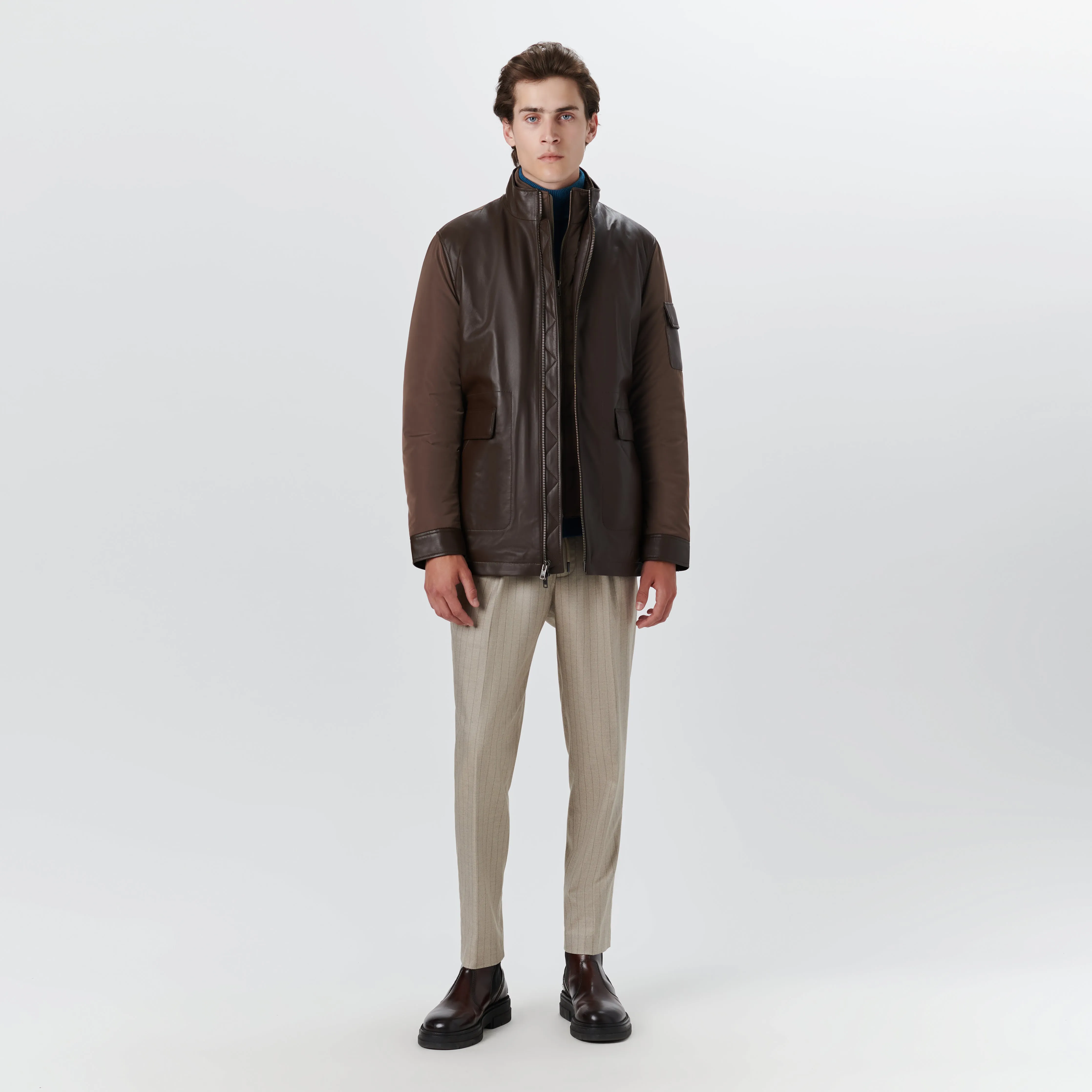 Leather Jacket with Removable Bib sold by Bugatchi product image thumbnail 5