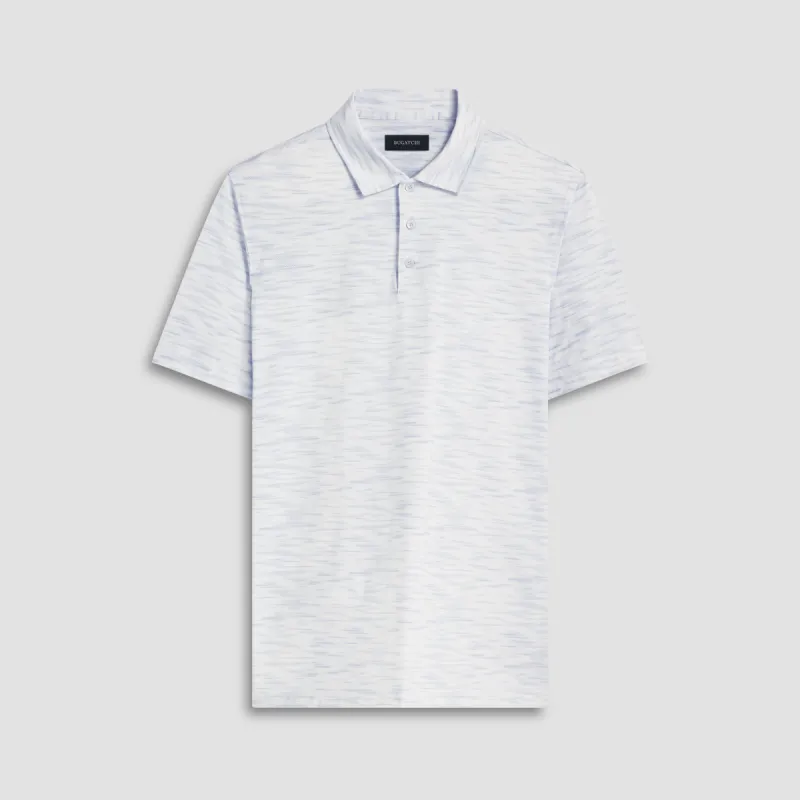 Victor Stitch Print OoohCotton Polo made by Bugatchi