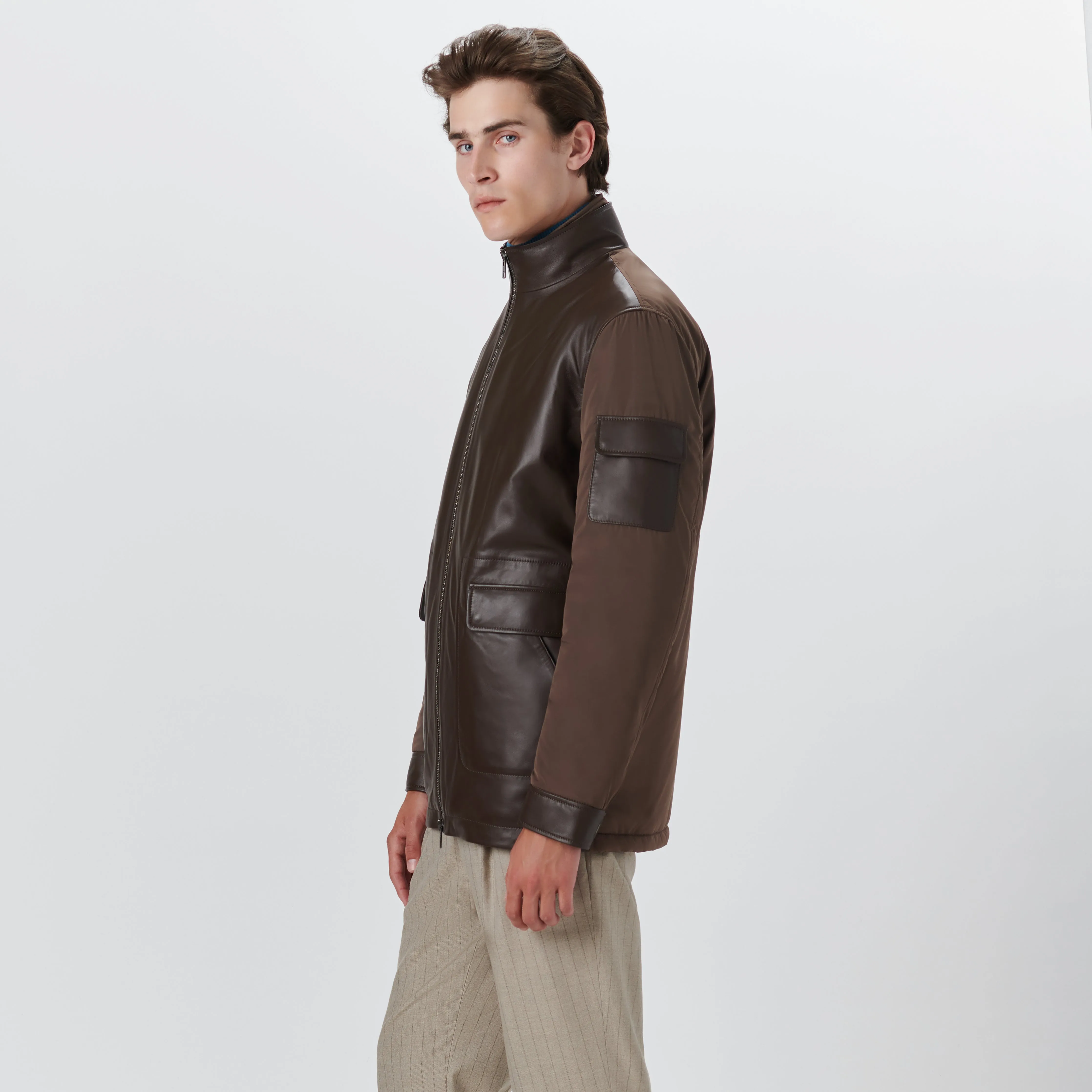 Leather Jacket with Removable Bib sold by Bugatchi product image thumbnail 3