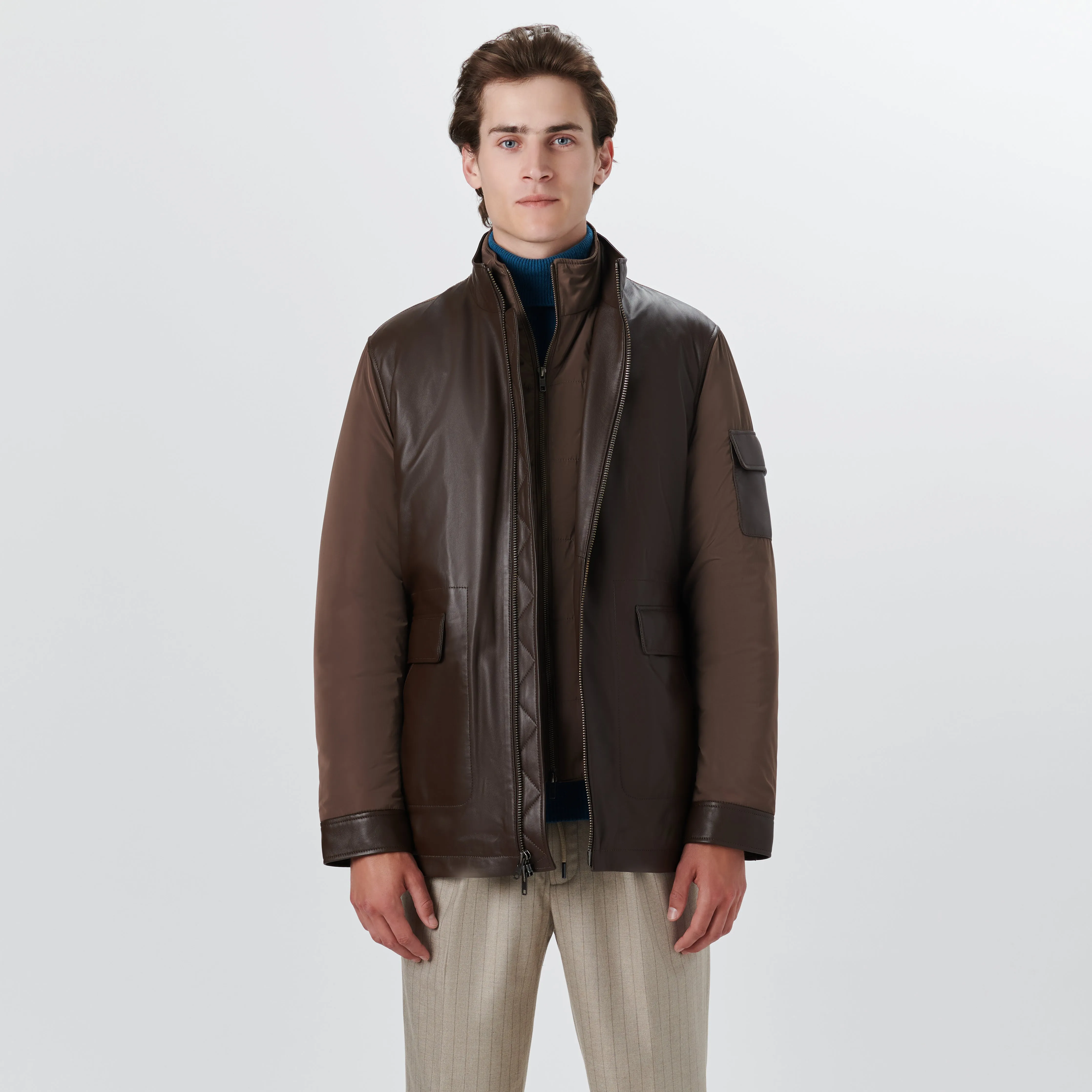 Leather Jacket with Removable Bib sold by Bugatchi product image thumbnail 2