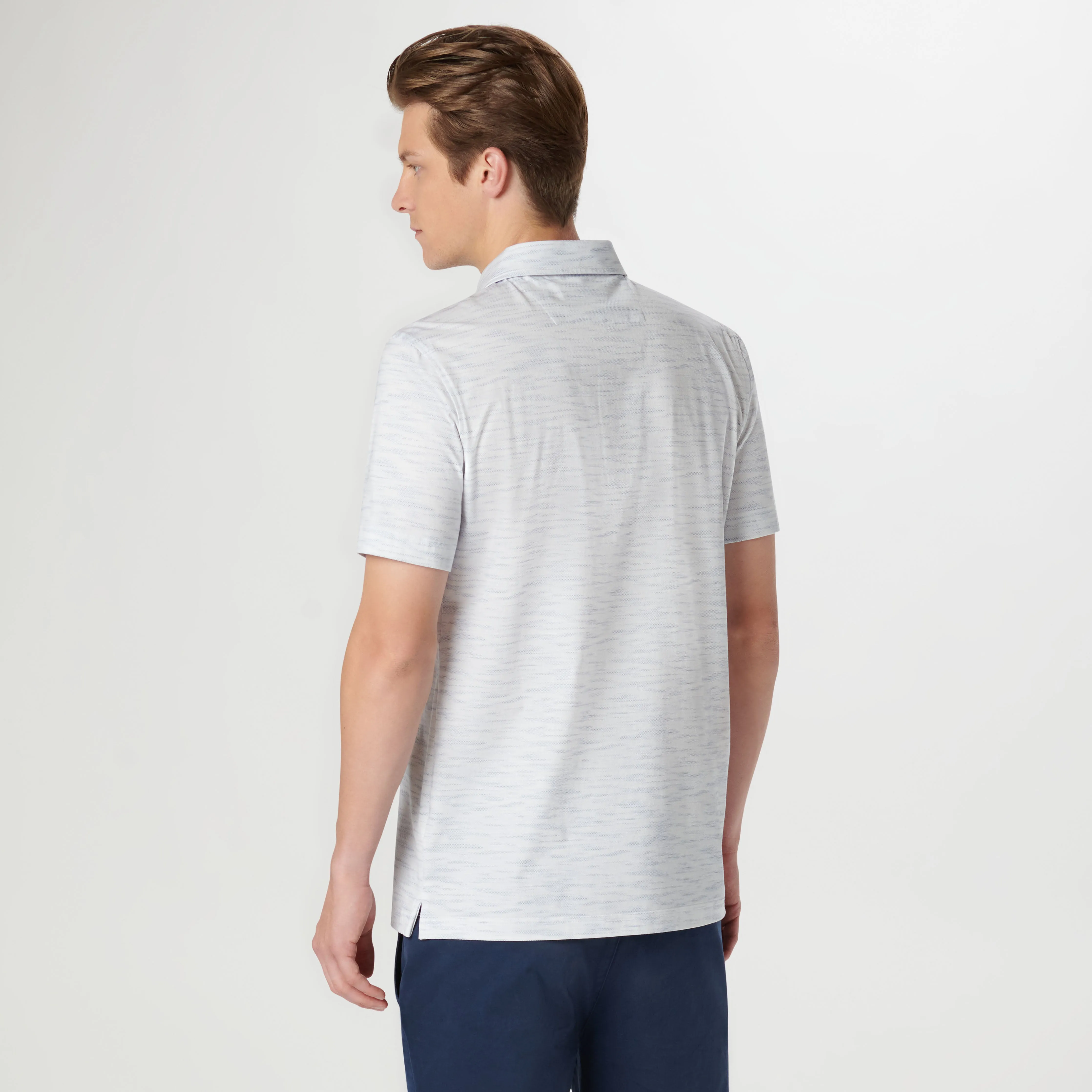 Victor Stitch Print OoohCotton Polo sold by Bugatchi product image thumbnail 4