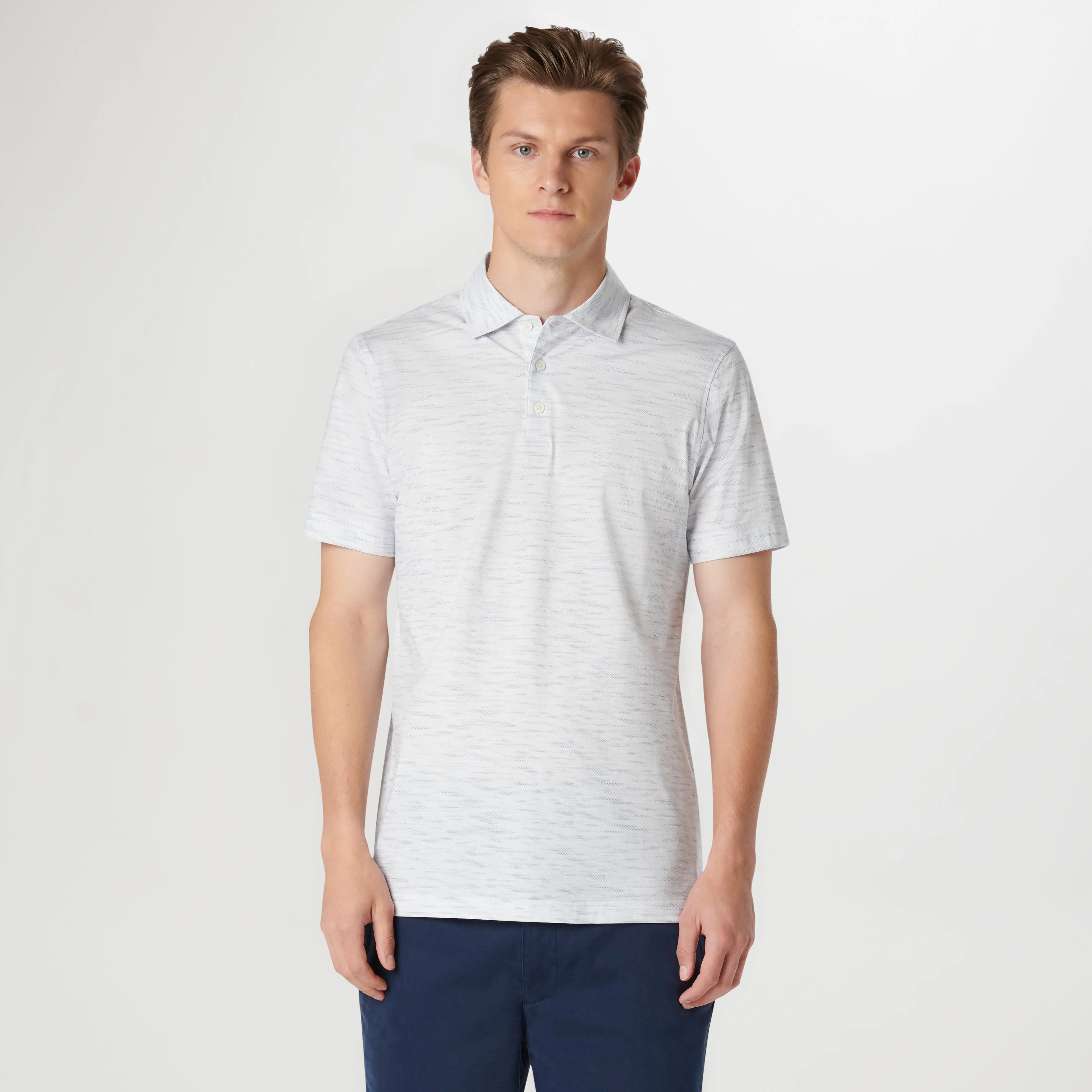 Victor Stitch Print OoohCotton Polo sold by Bugatchi product image thumbnail 2