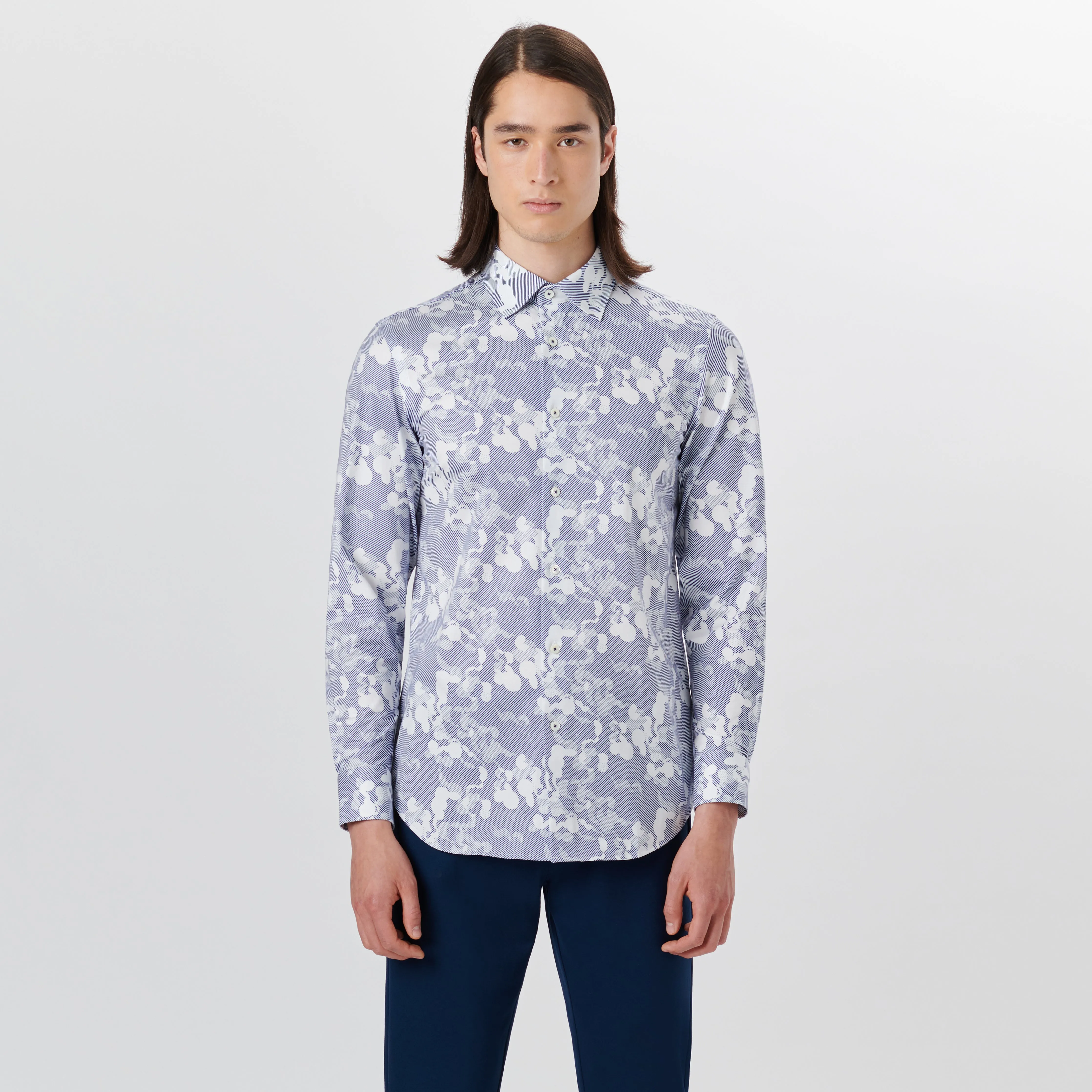 JAMES Abstract Print OoohCotton Shirt sold by Bugatchi product image thumbnail 2