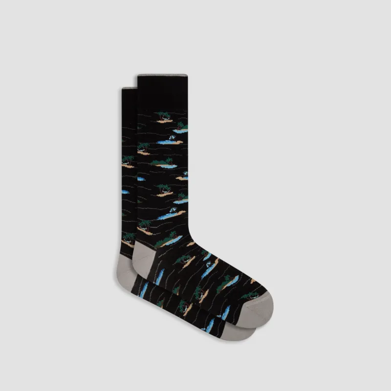 Tiny Island Mid-Calf Socks sold by Bugatchi