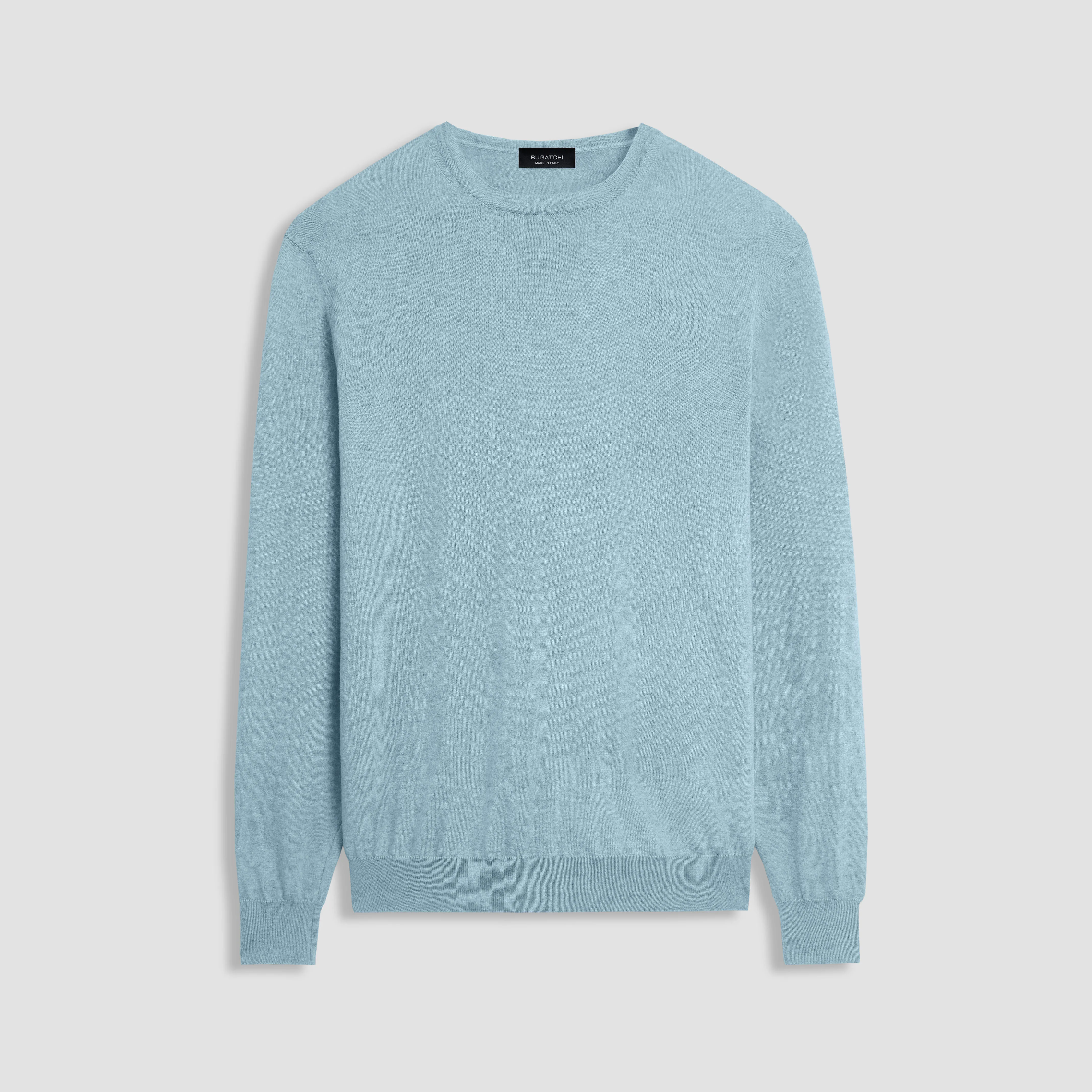 Solid Cotton Cashmere Crew Neck Sweater sold by Bugatchi