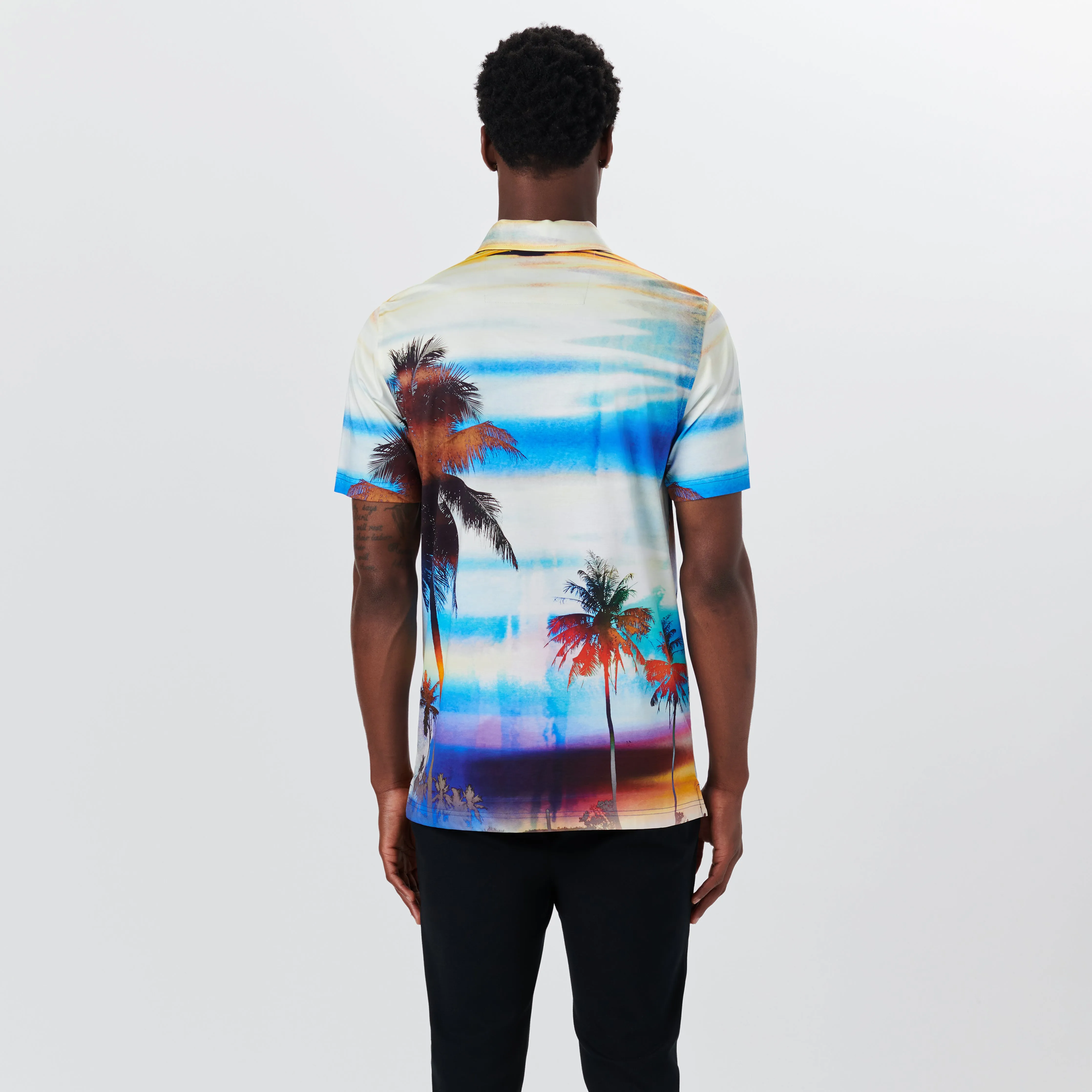 Hendrix Palm Tree Print Polo sold by Bugatchi product image thumbnail 4