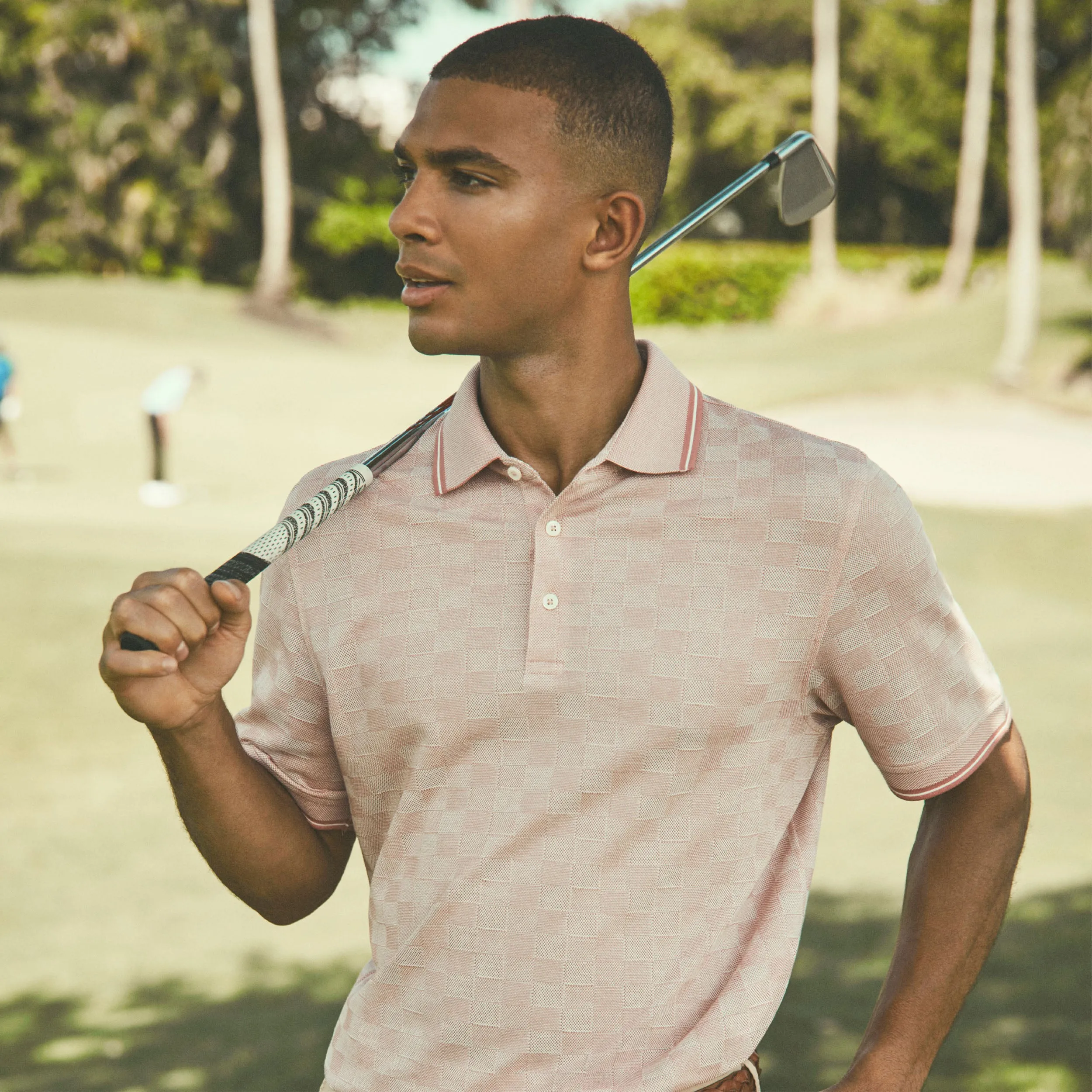 Checkerboard Polo sold by Bugatchi