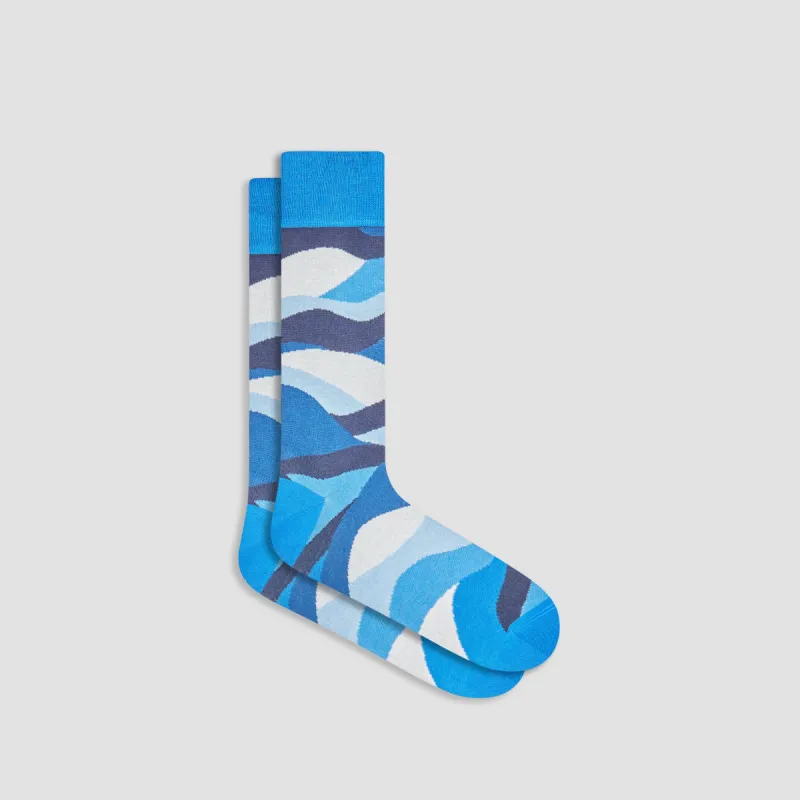 Abstract Mid-Calf Socks sold by Bugatchi