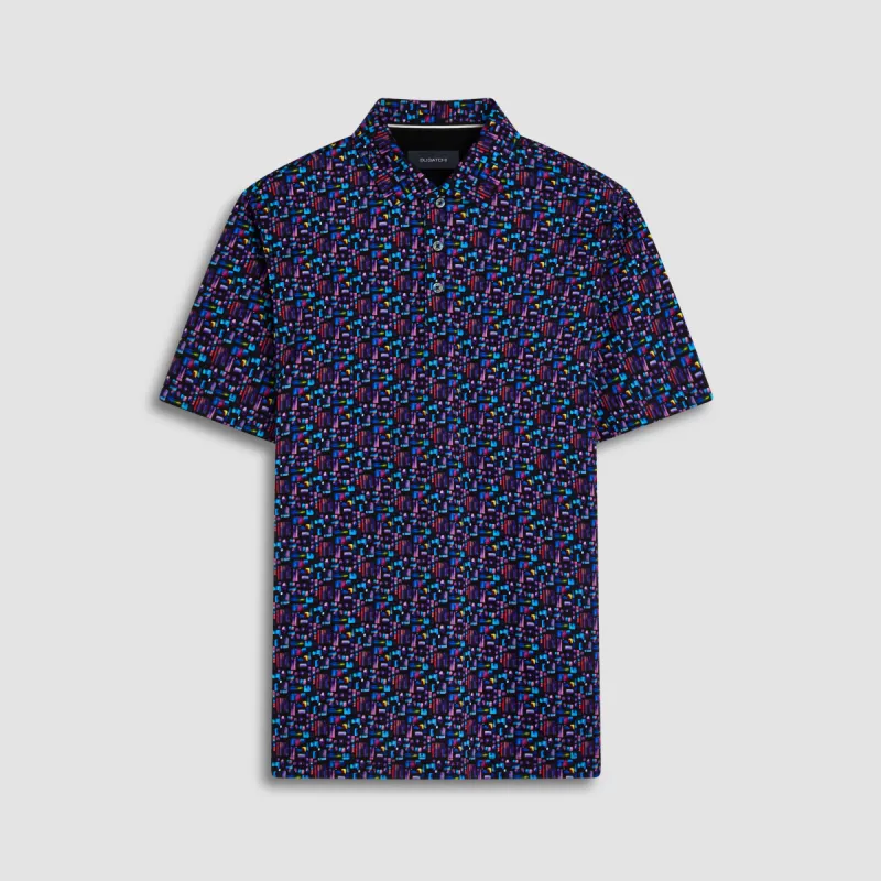 Hendrix Abstract Print Polo Shirt sold by Bugatchi