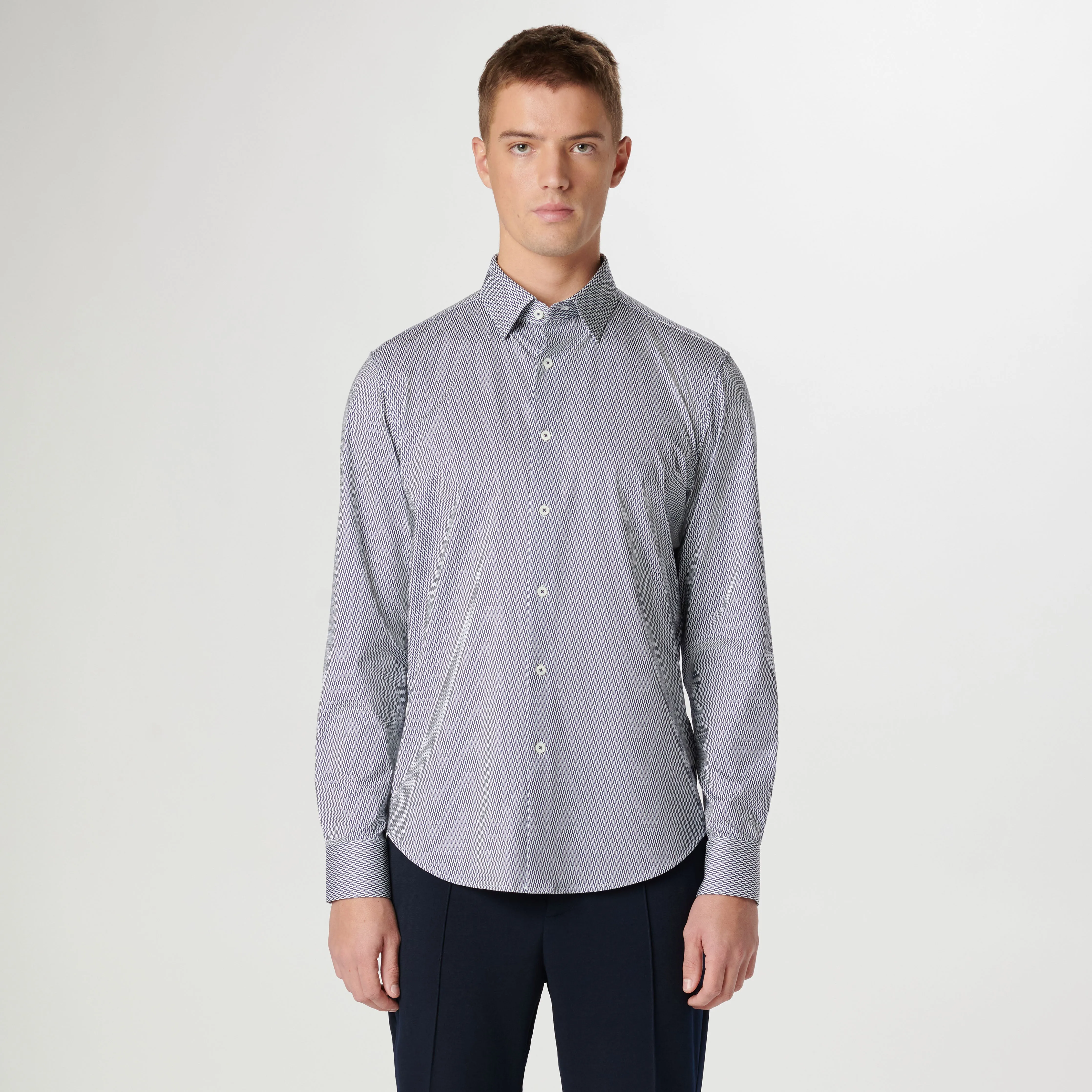 Jules Geometric OoohCotton Shirt sold by Bugatchi product image thumbnail 2