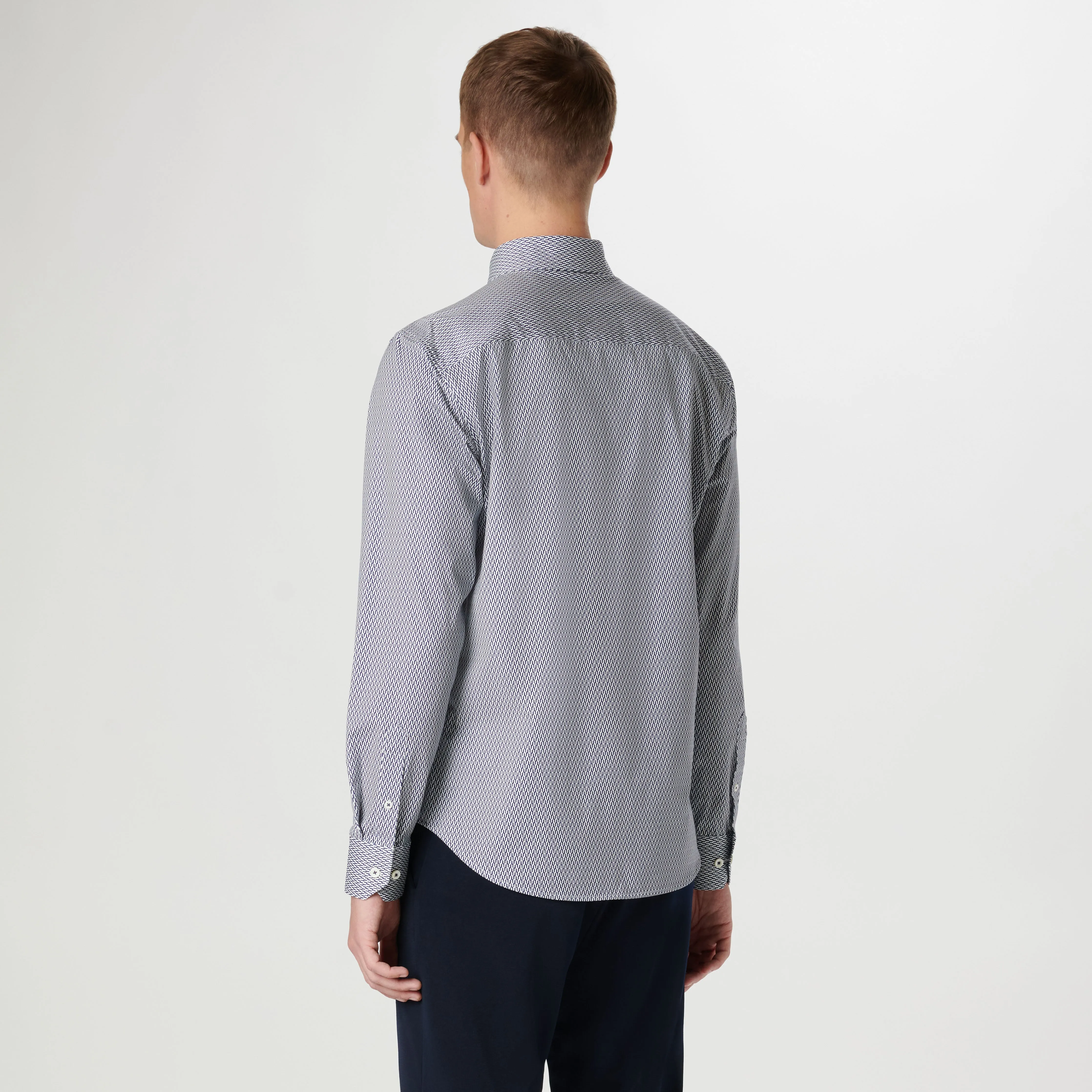 Jules Geometric OoohCotton Shirt sold by Bugatchi product image thumbnail 4