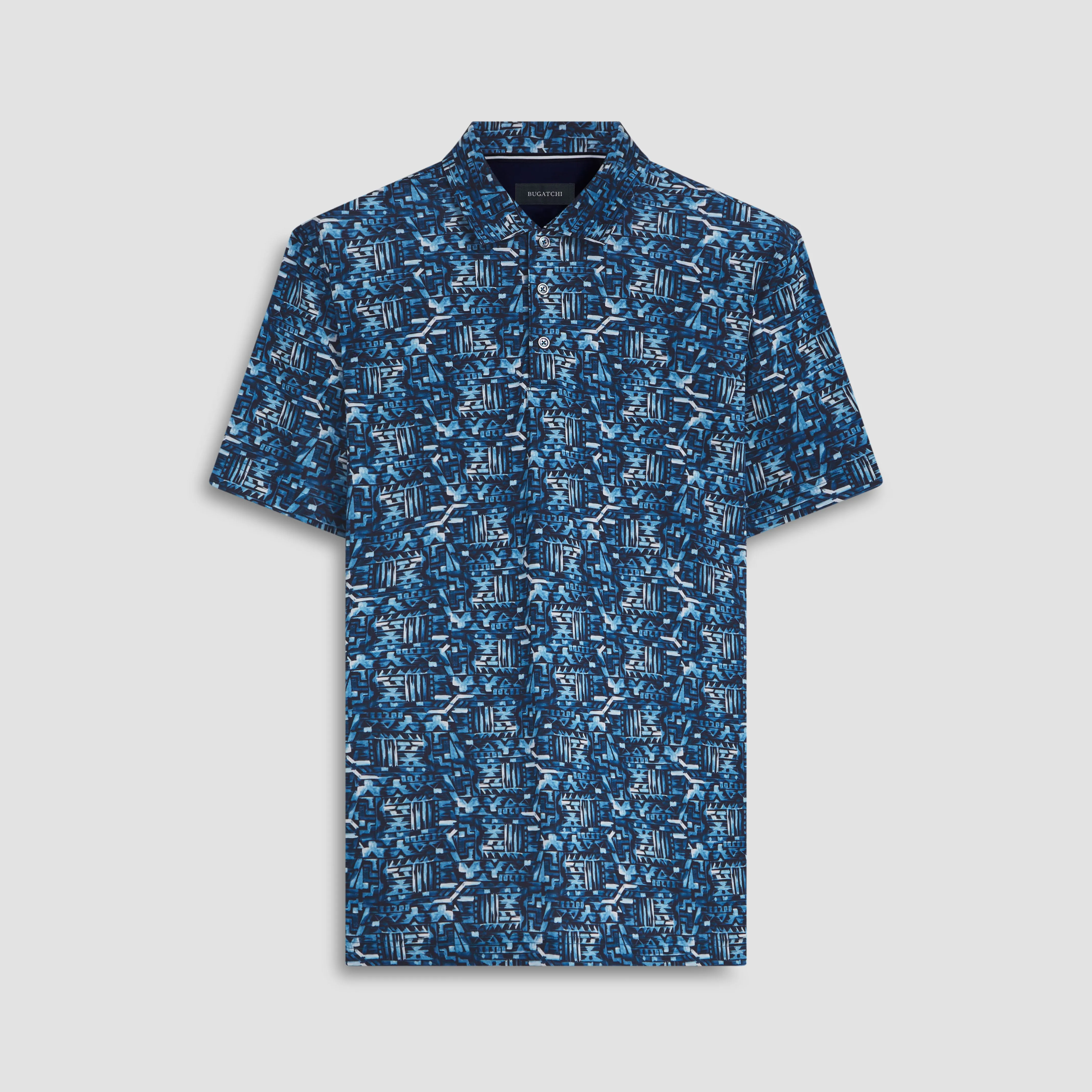 Hendrix Abstract Print Polo Shirt sold by Bugatchi