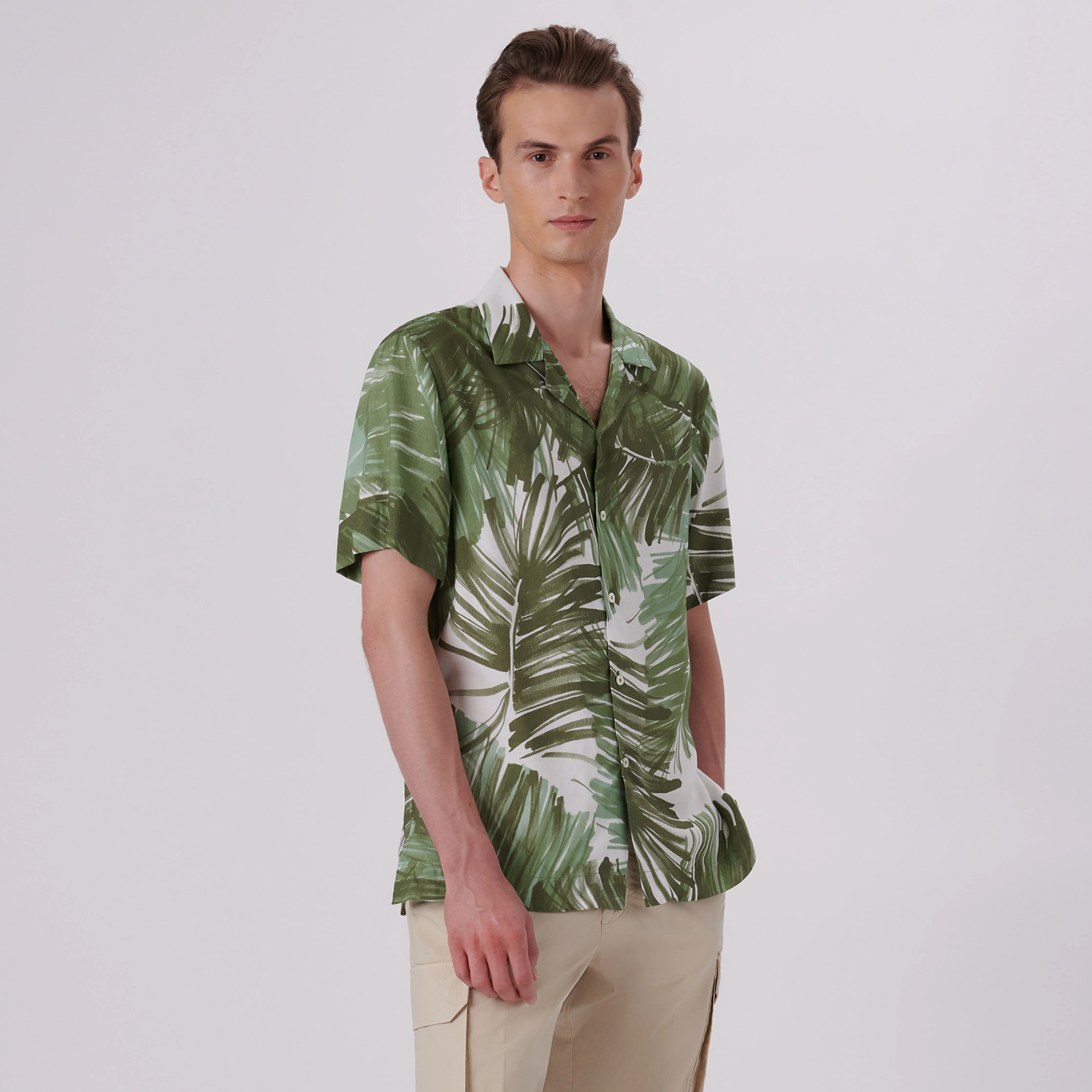 Jackson Abstract Print Short Sleeve Shirt sold by Bugatchi product image thumbnail 2