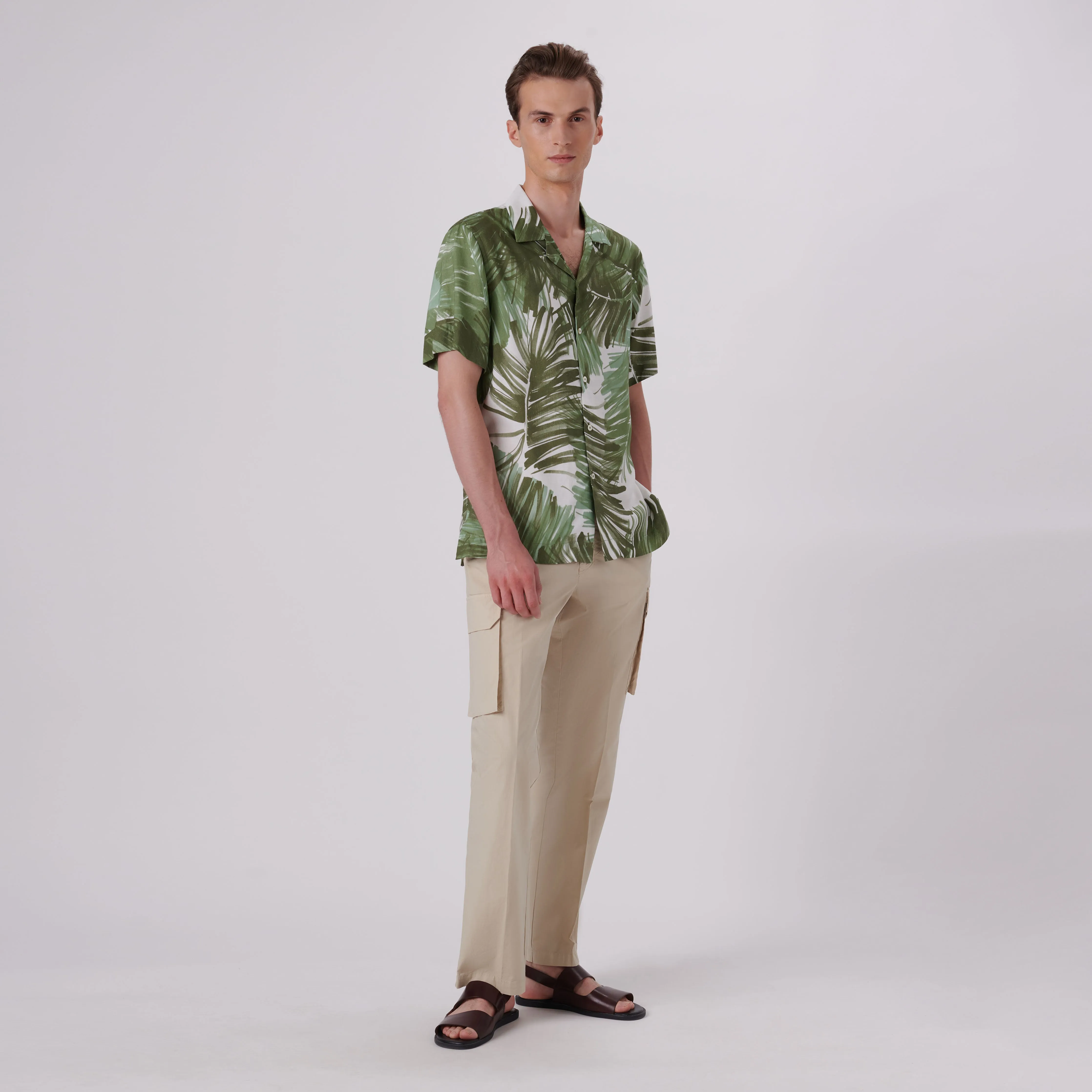 Jackson Abstract Print Short Sleeve Shirt sold by Bugatchi product image thumbnail 5