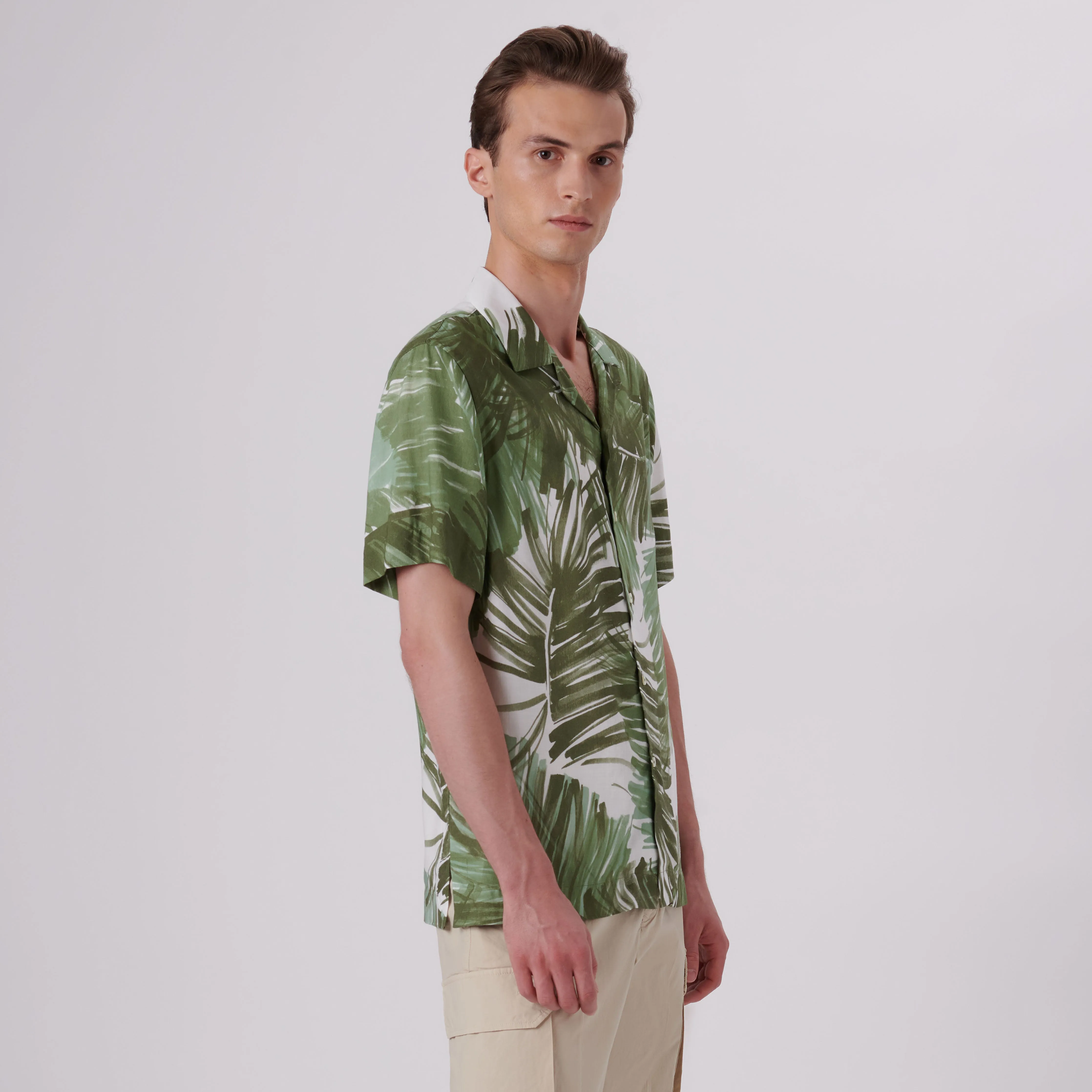 Jackson Abstract Print Short Sleeve Shirt sold by Bugatchi product image thumbnail 3