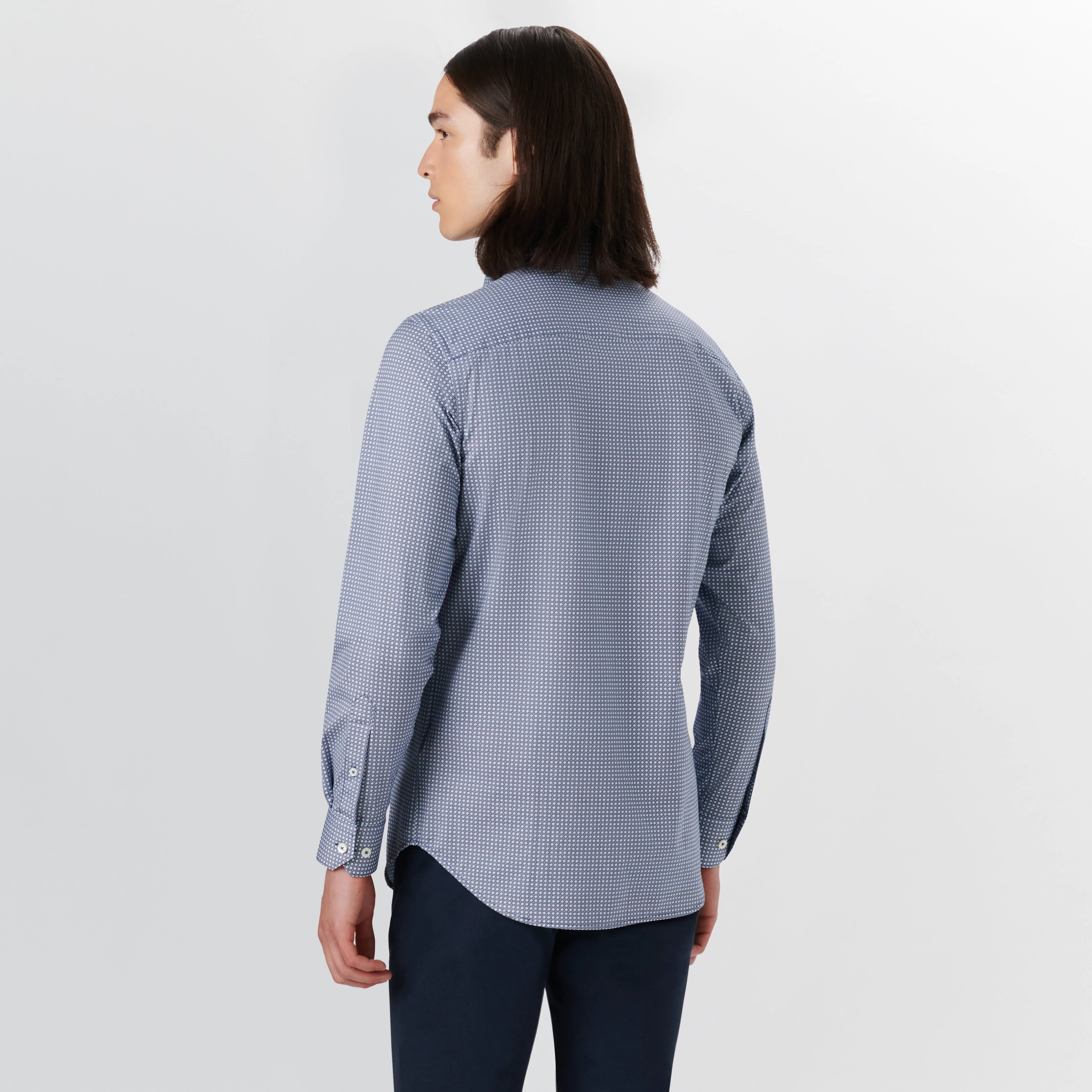 JAMES Geometric Print OoohCotton Shirt sold by Bugatchi product image thumbnail 4