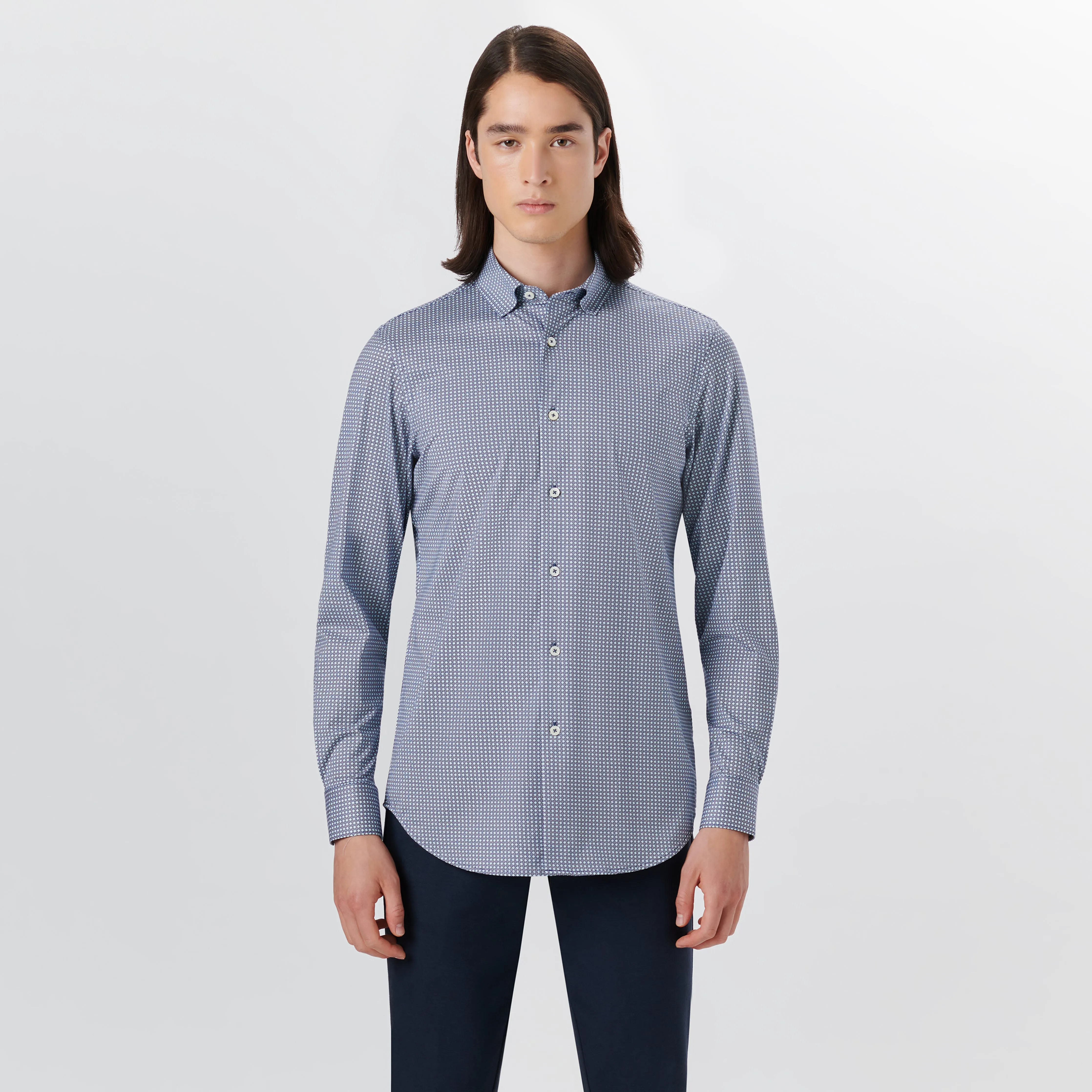 JAMES Geometric Print OoohCotton Shirt sold by Bugatchi product image thumbnail 2