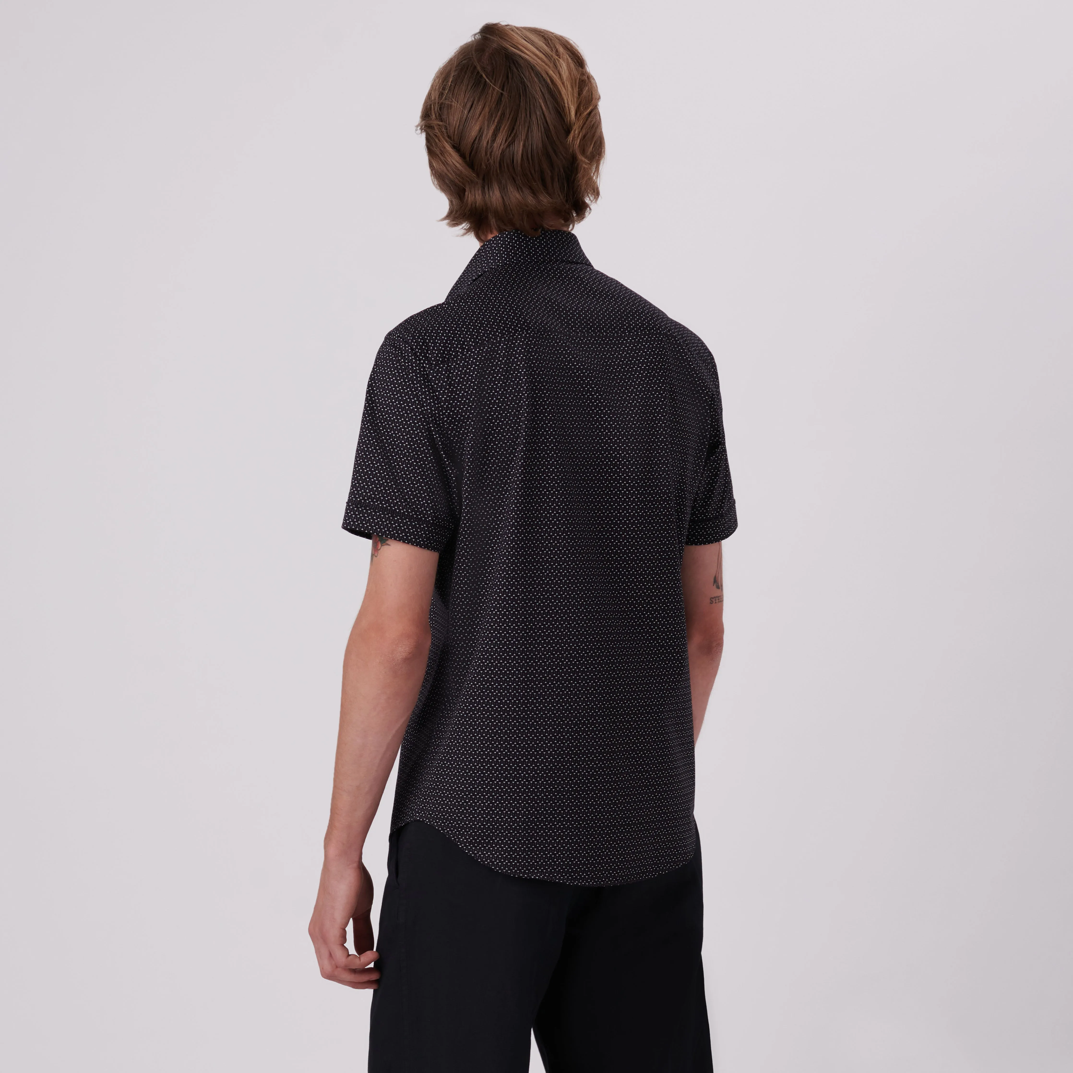 Miles Abstract Print OoohCotton Short Sleeve Shirt sold by Bugatchi product image thumbnail 4