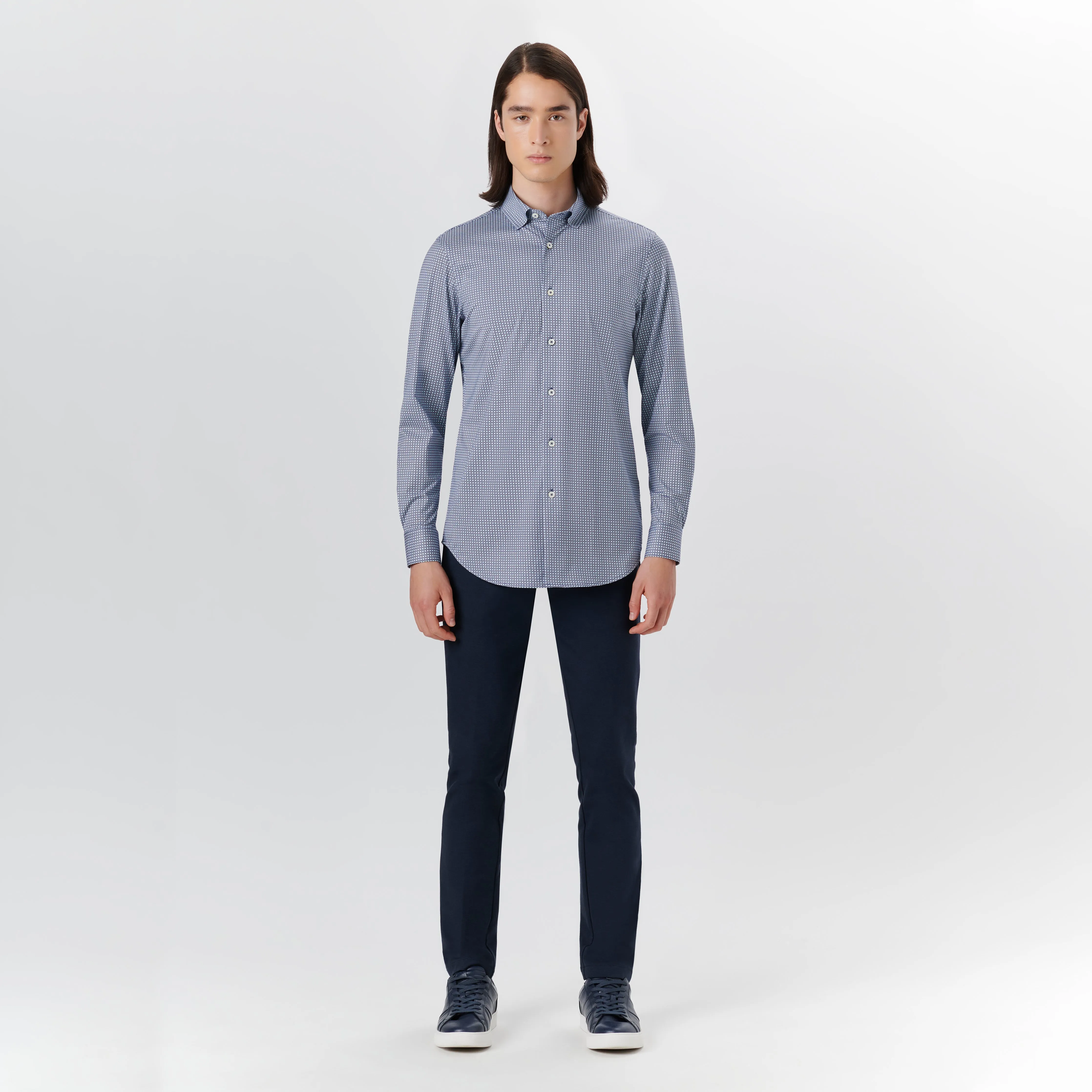 JAMES Geometric Print OoohCotton Shirt sold by Bugatchi product image thumbnail 5