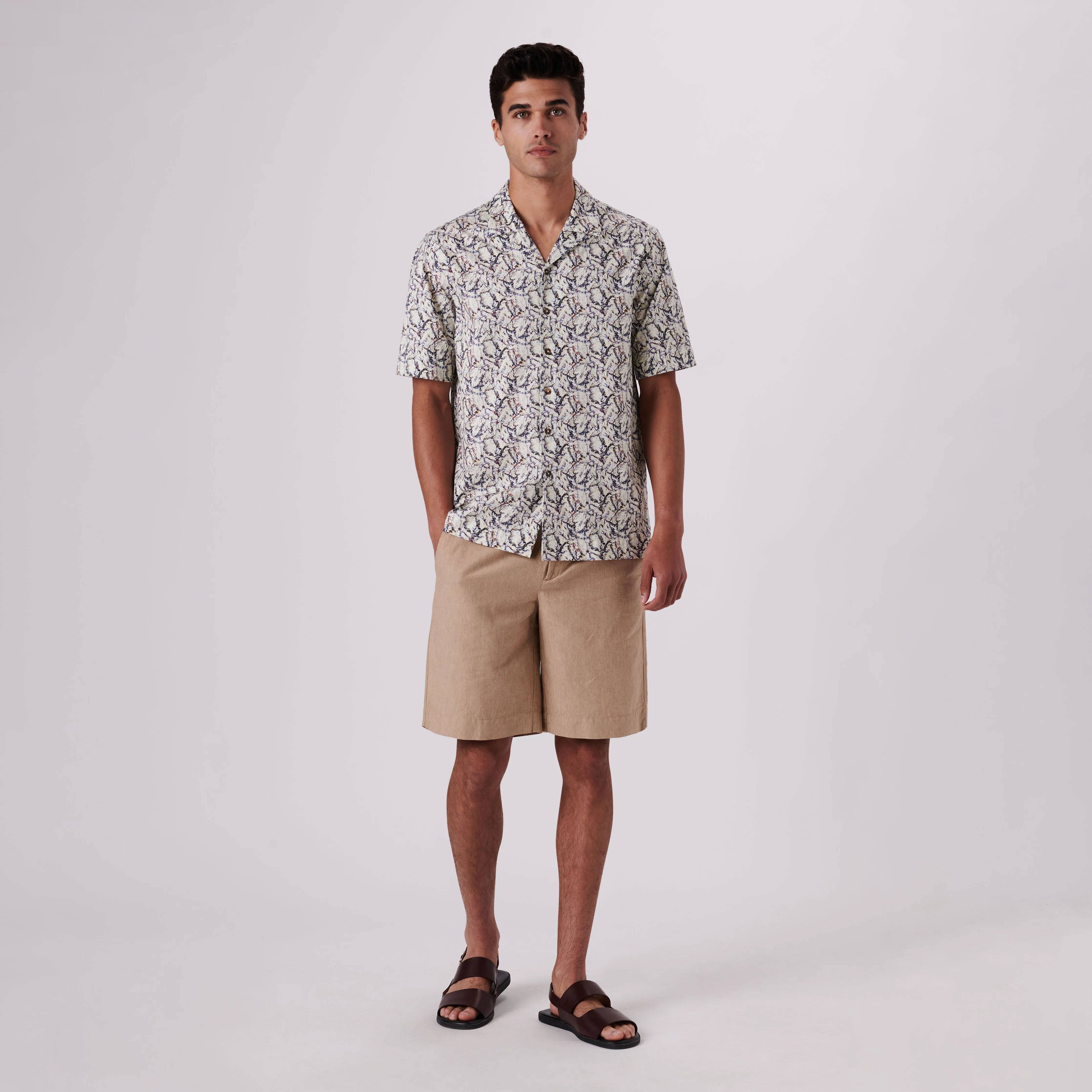 Cole Abstract Print OoohCotton Camp Shirt sold by Bugatchi product image thumbnail 5
