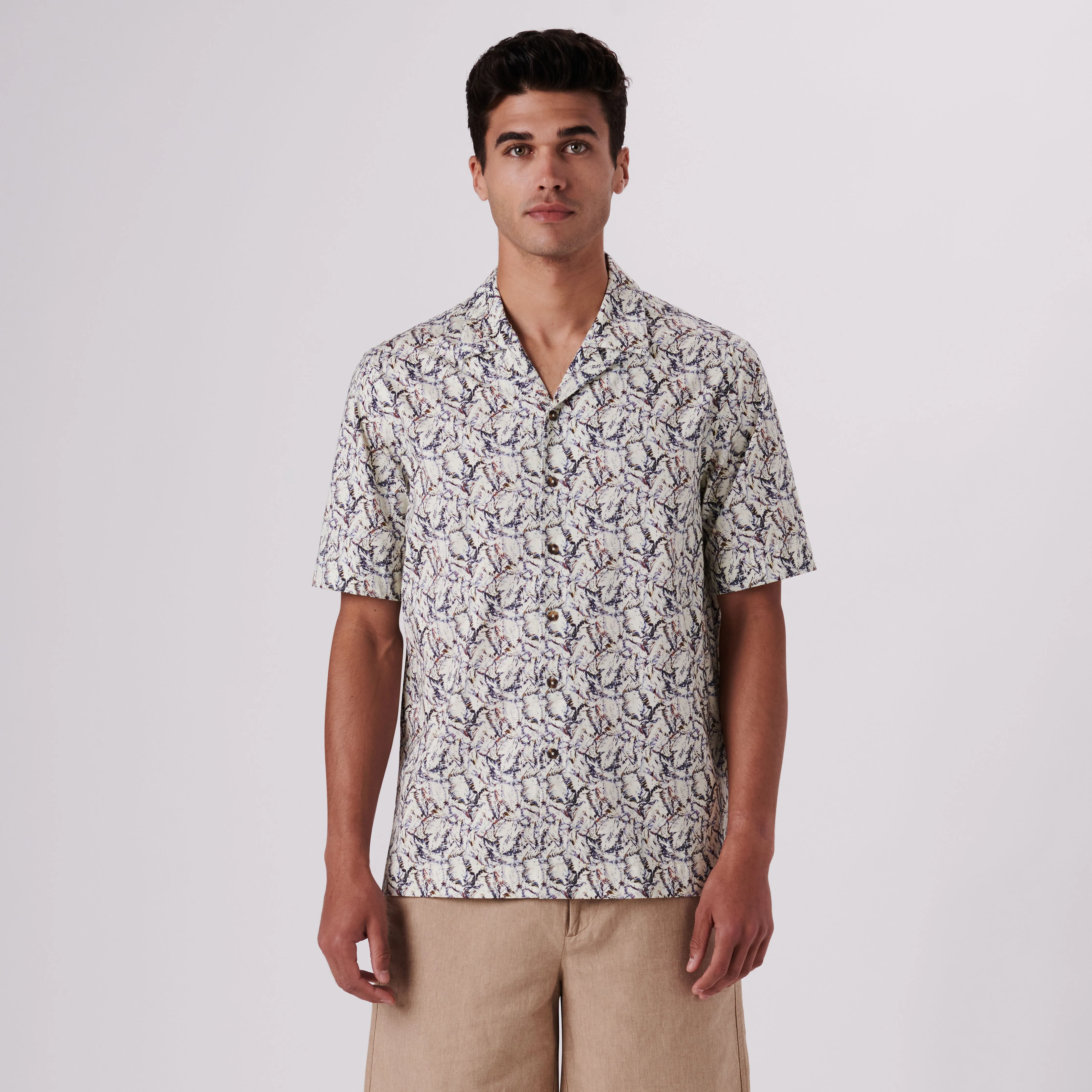 Cole Abstract Print OoohCotton Camp Shirt sold by Bugatchi product image thumbnail 2