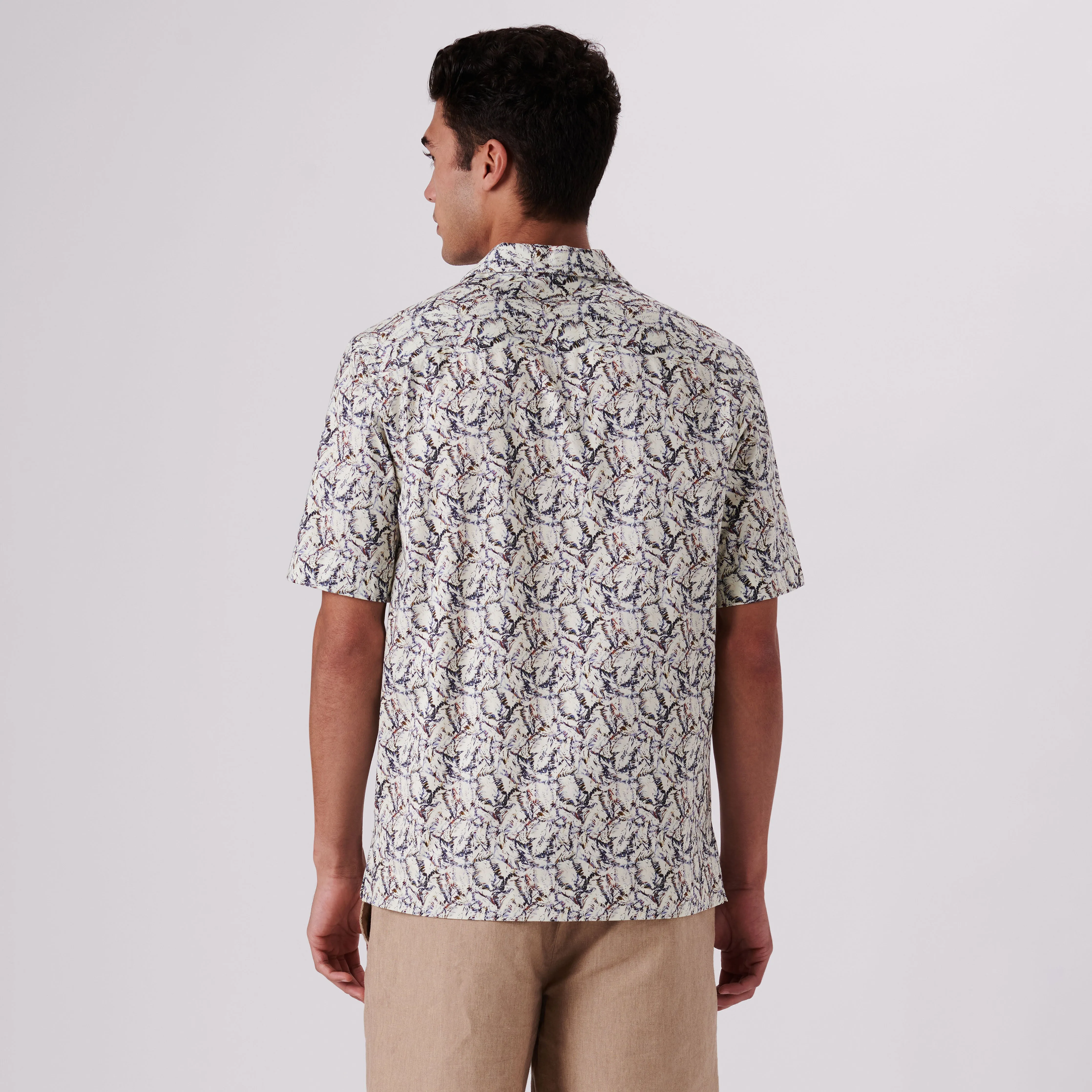 Cole Abstract Print OoohCotton Camp Shirt sold by Bugatchi product image thumbnail 4