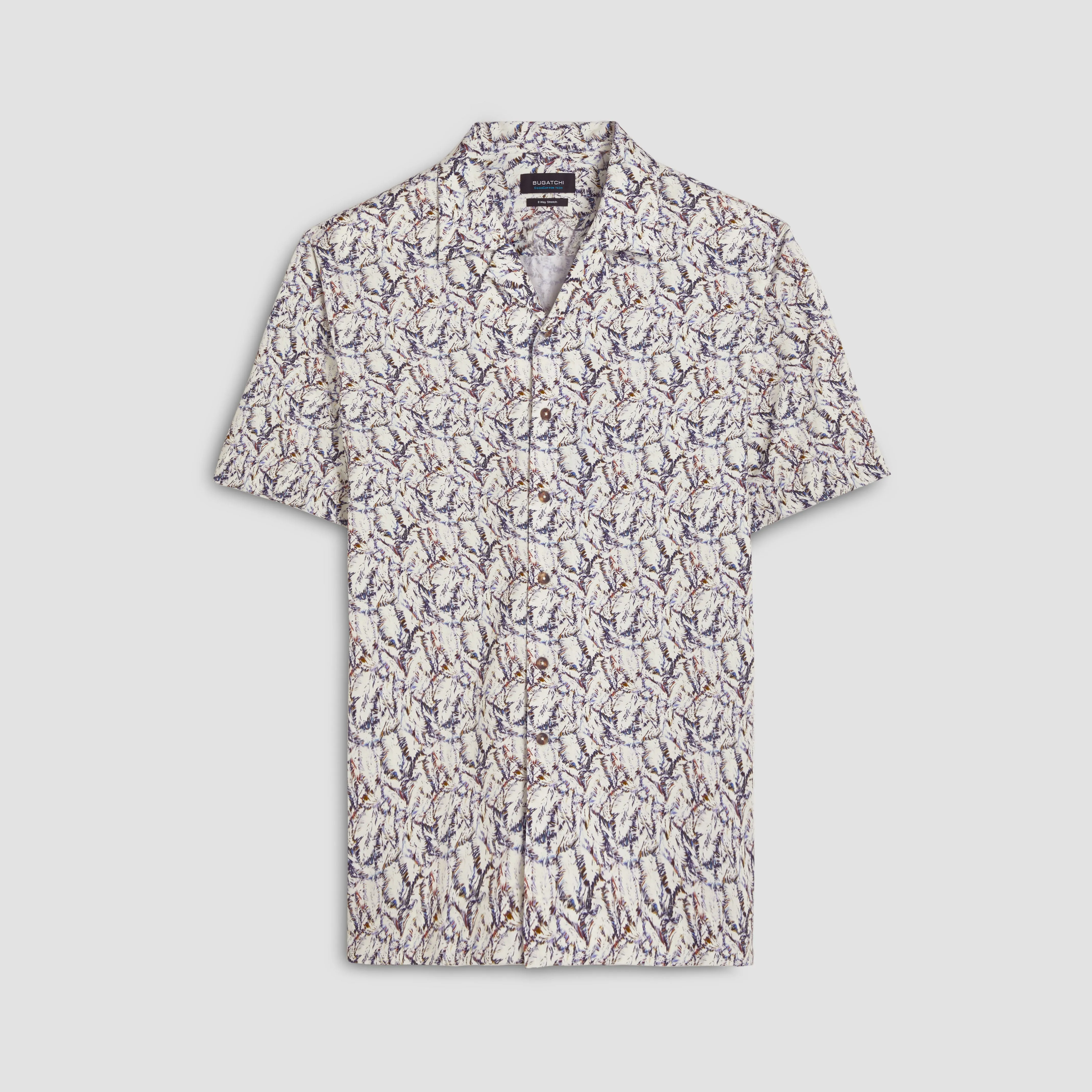 Cole Abstract Print OoohCotton Camp Shirt sold by Bugatchi