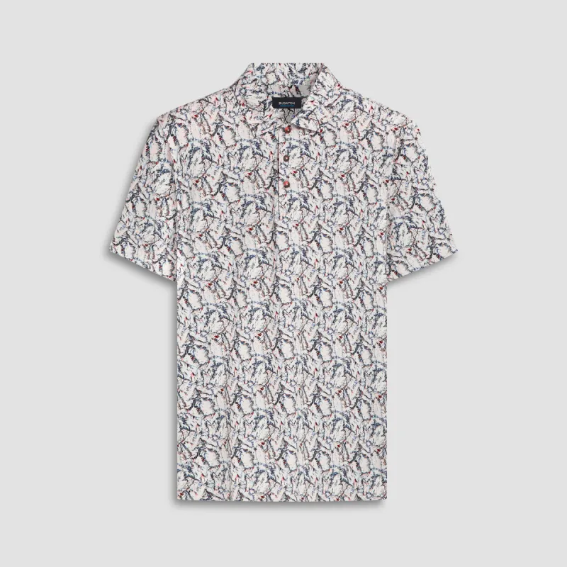 Victor Abstract Print OoohCotton Polo made by Bugatchi
