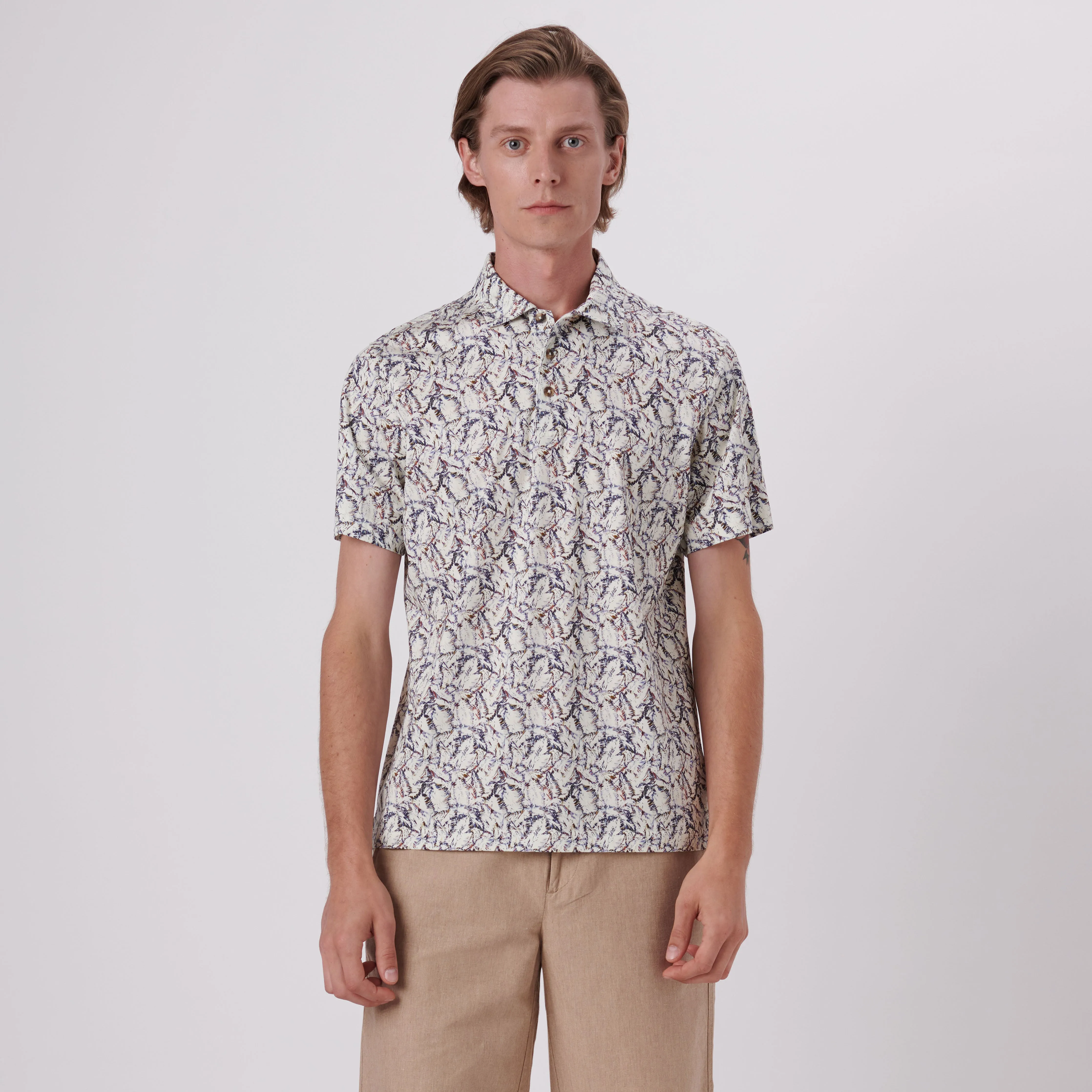 Victor Abstract Print OoohCotton Polo sold by Bugatchi product image thumbnail 2