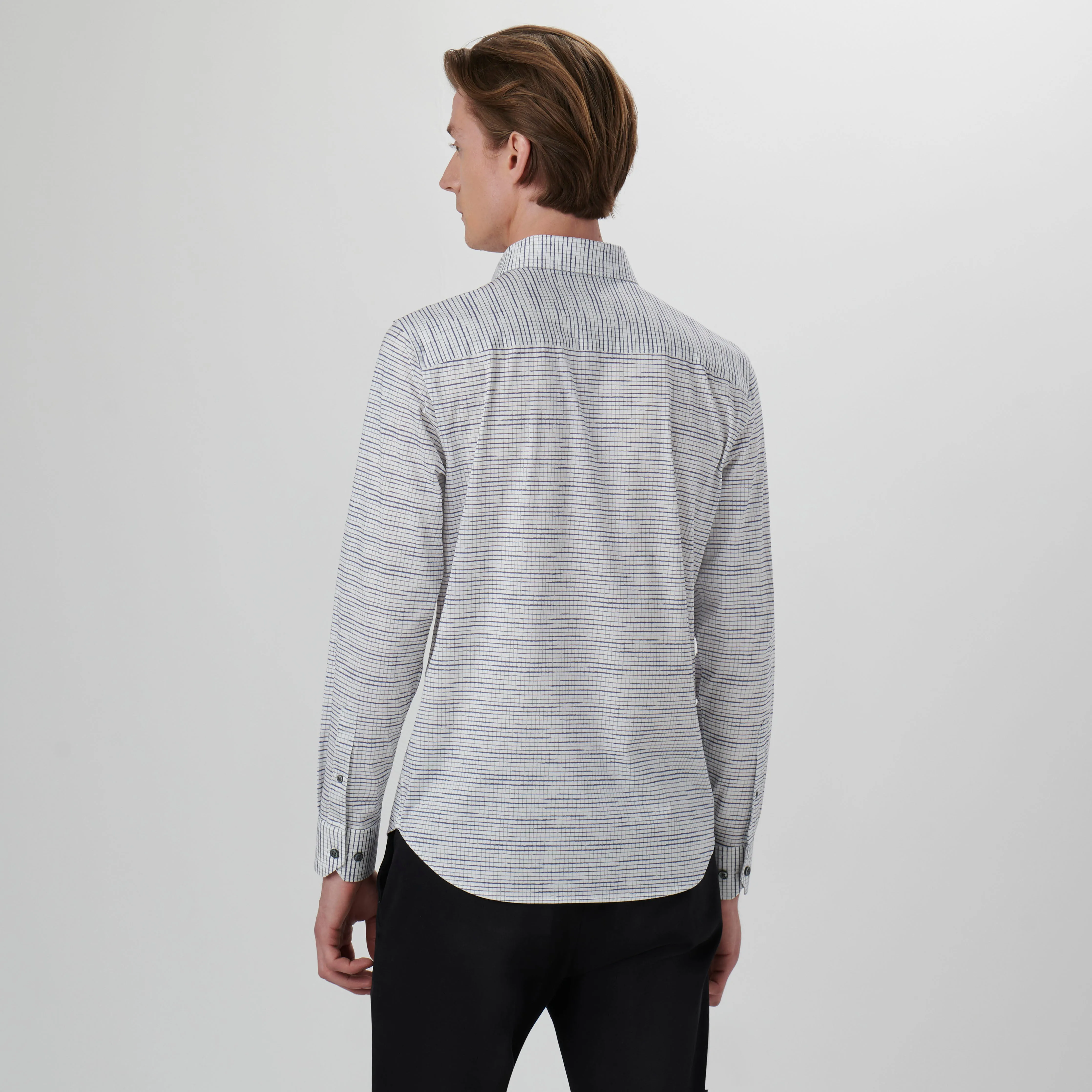 James Mini Check OoohCotton Shirt sold by Bugatchi product image thumbnail 4