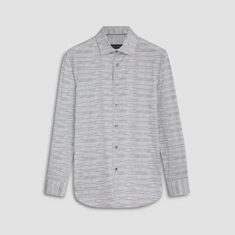 James Mini Check OoohCotton Shirt sold by Bugatchi