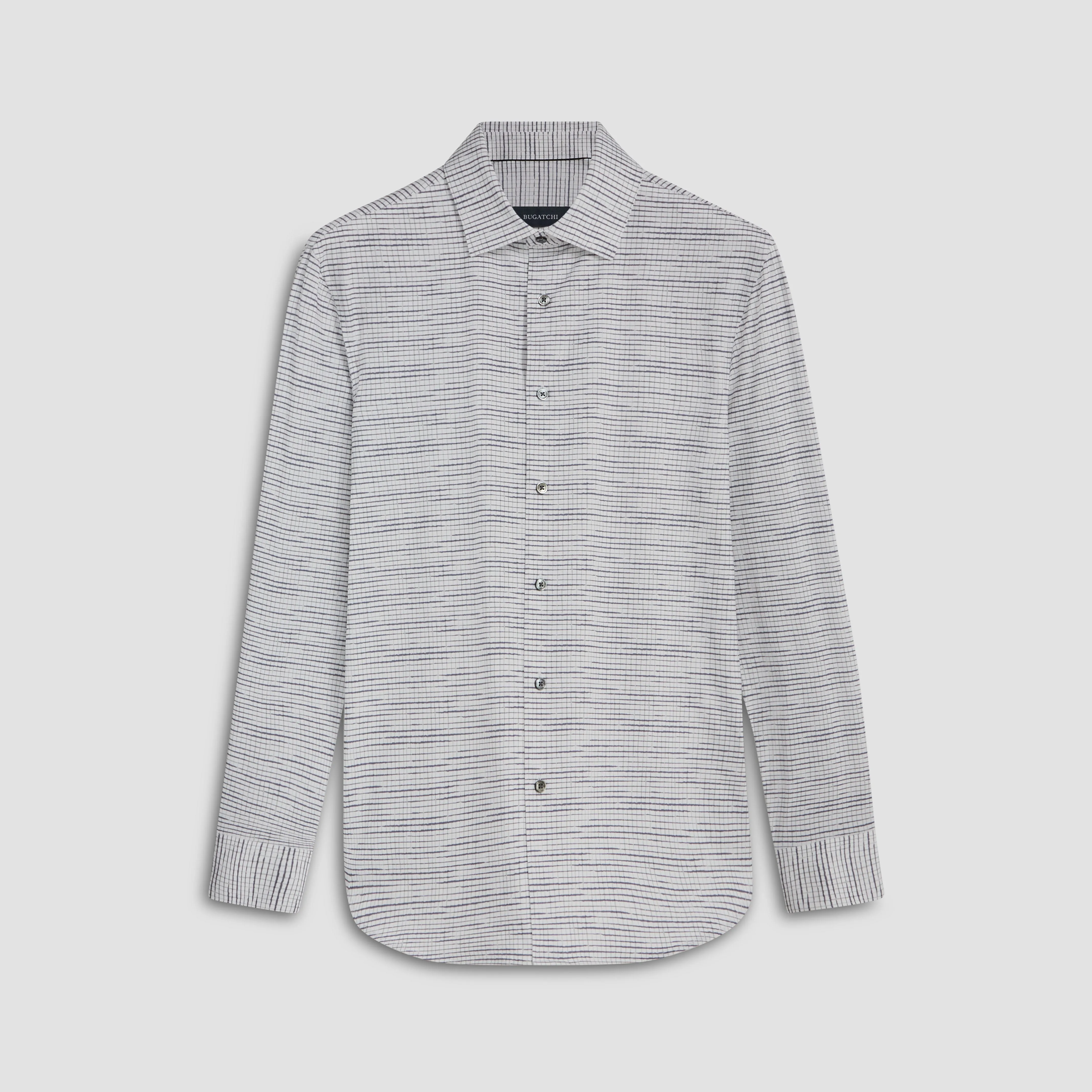 James Mini Check OoohCotton Shirt sold by Bugatchi