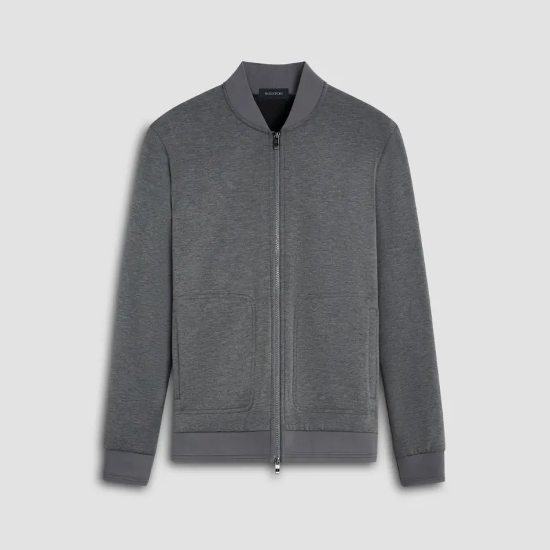 Soft Touch Knit Bomber Jacket sold by Bugatchi